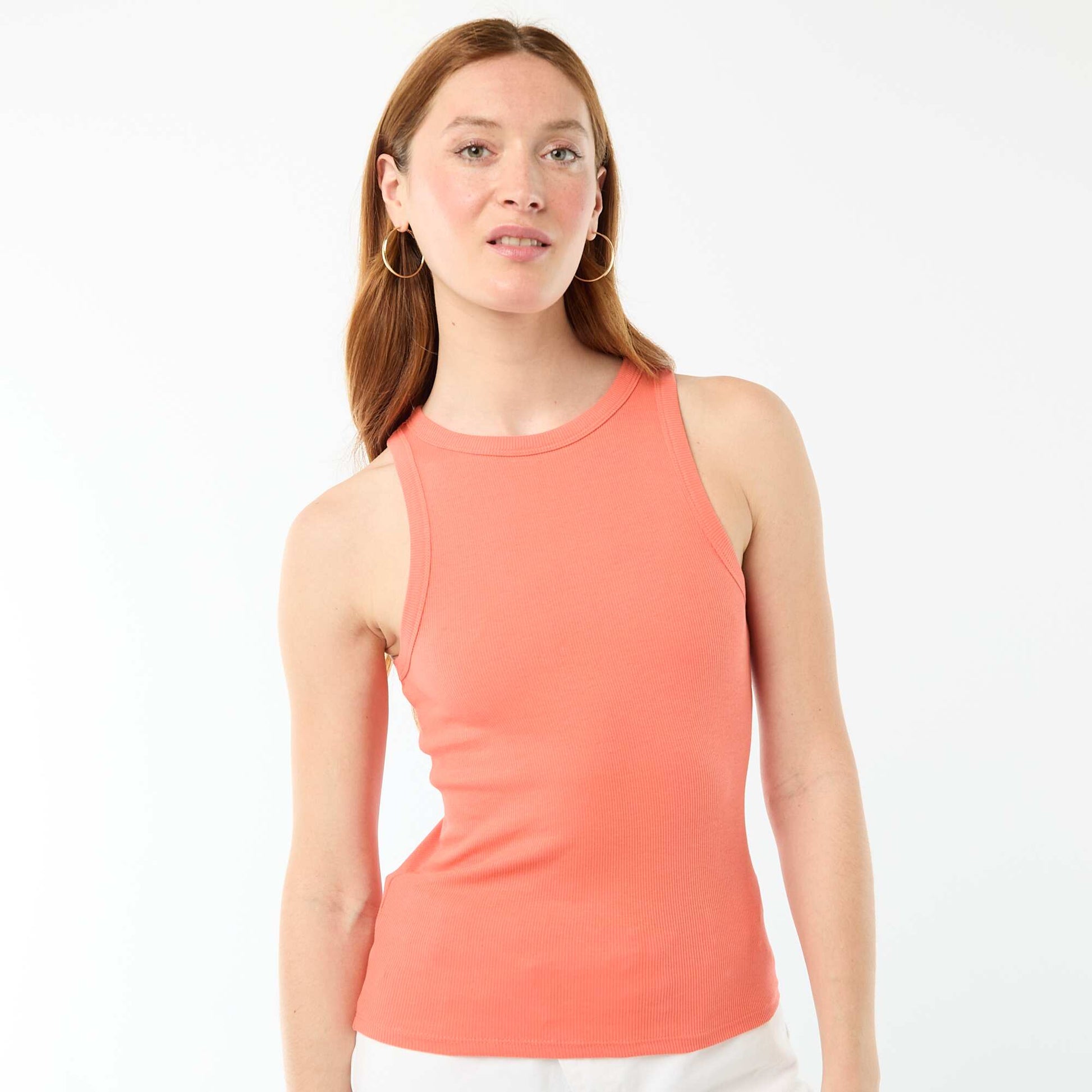 Sleeveless Tank Top with American Armholes ORANGE
