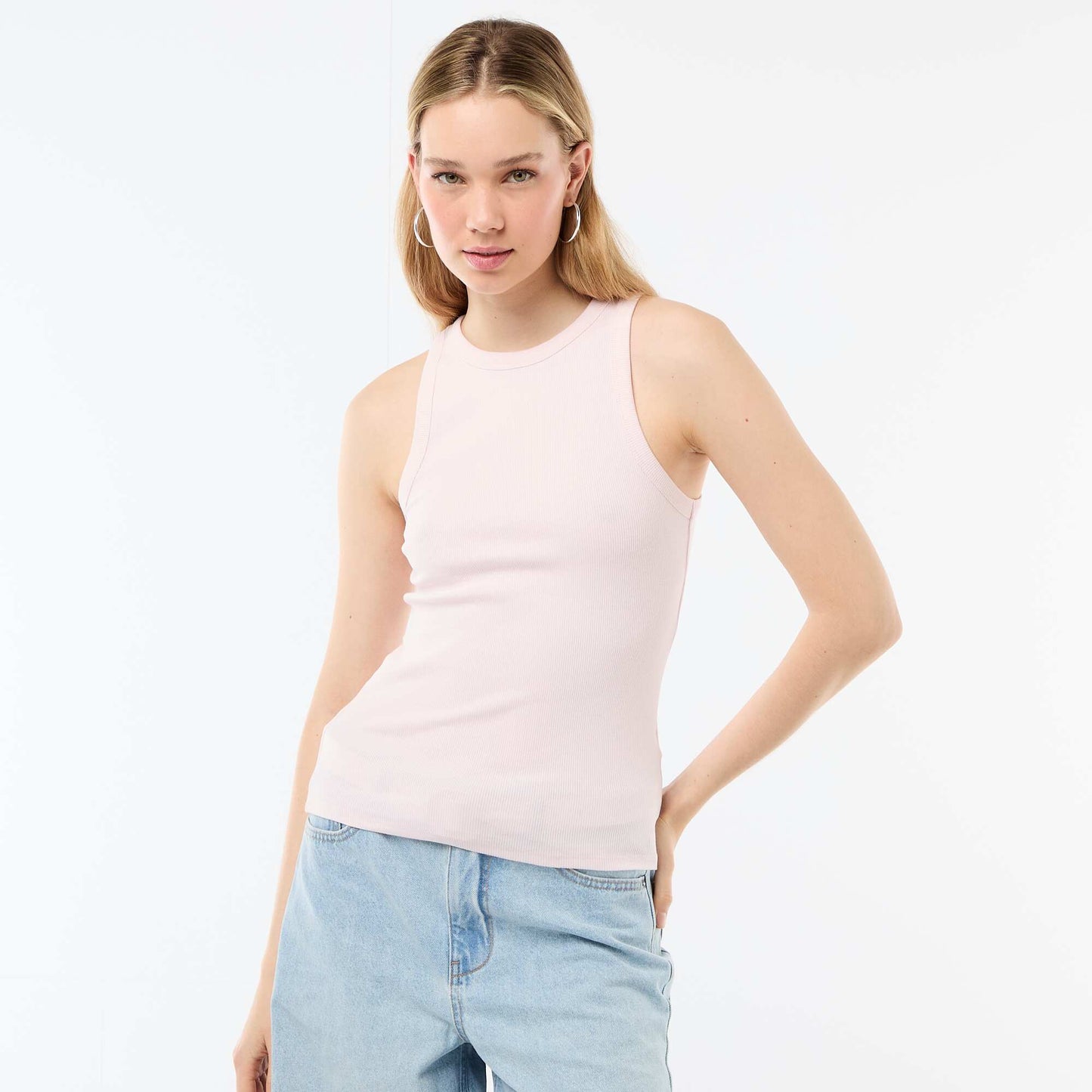 Sleeveless Tank Top with American Armholes PINK