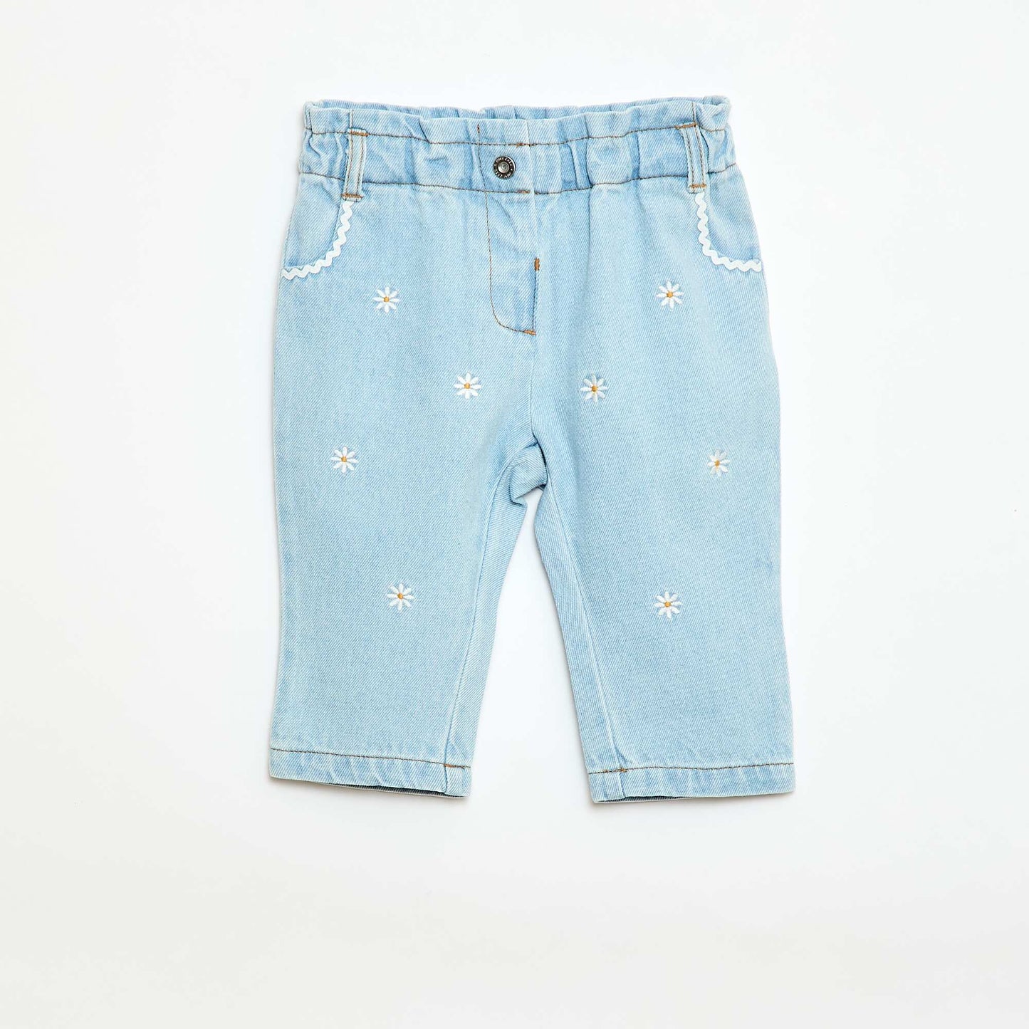 Paperbag Denim Trousers BLUE
