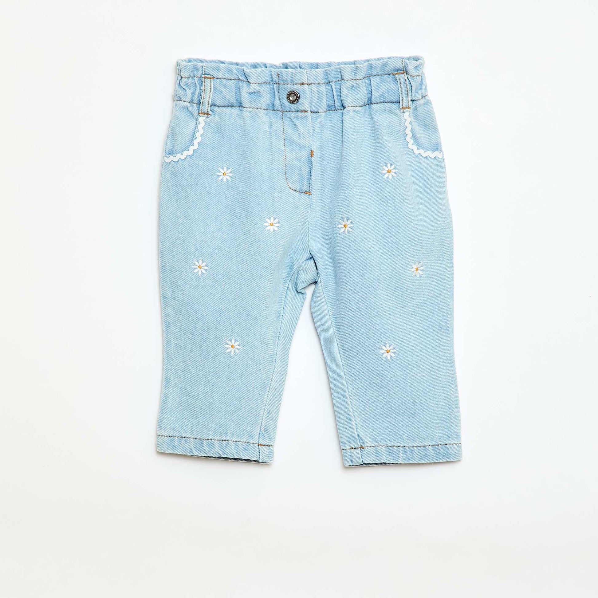 Paperbag Denim Trousers BLUE