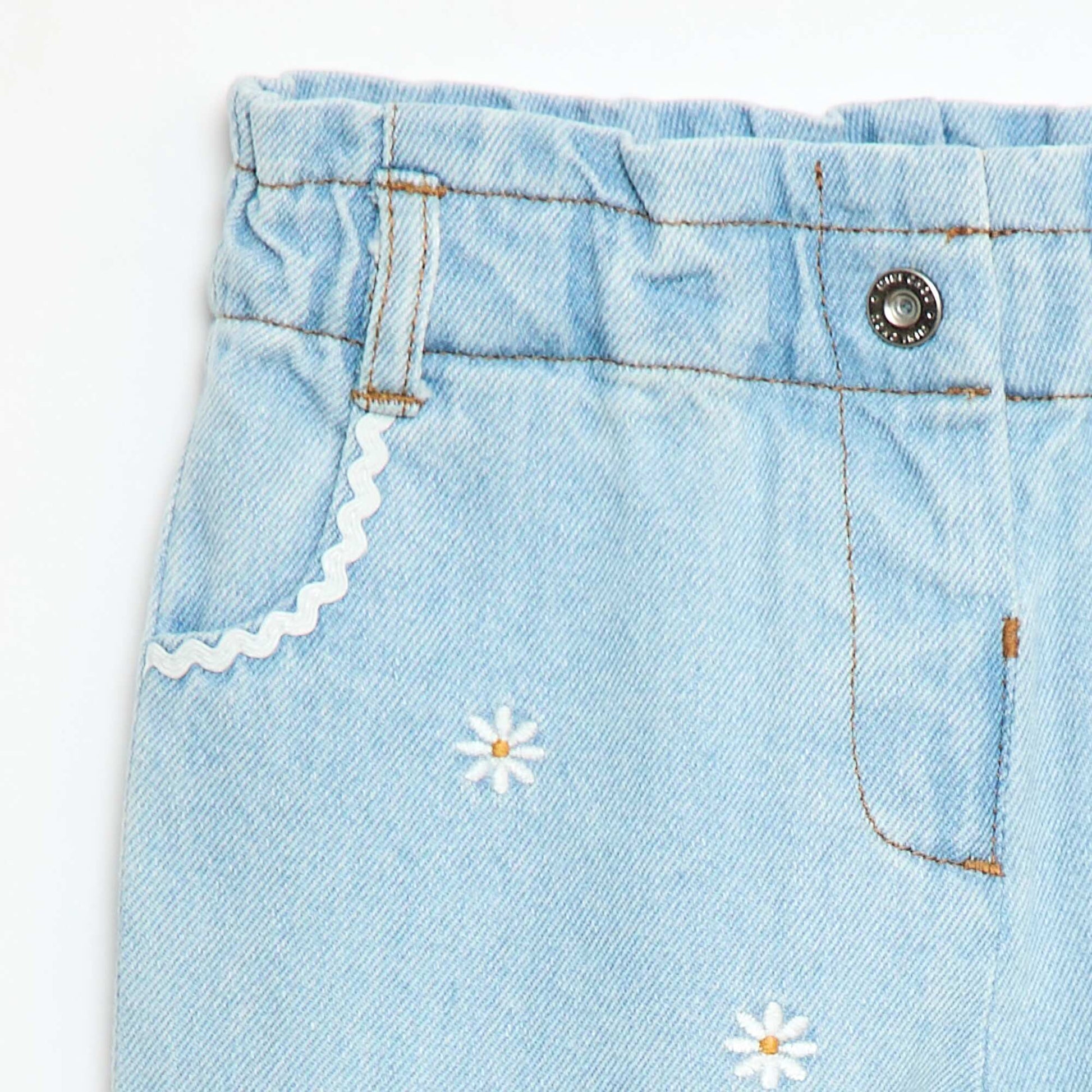 Paperbag Denim Trousers BLUE