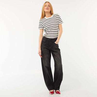 Cotton Denim Balloon Pants GREY