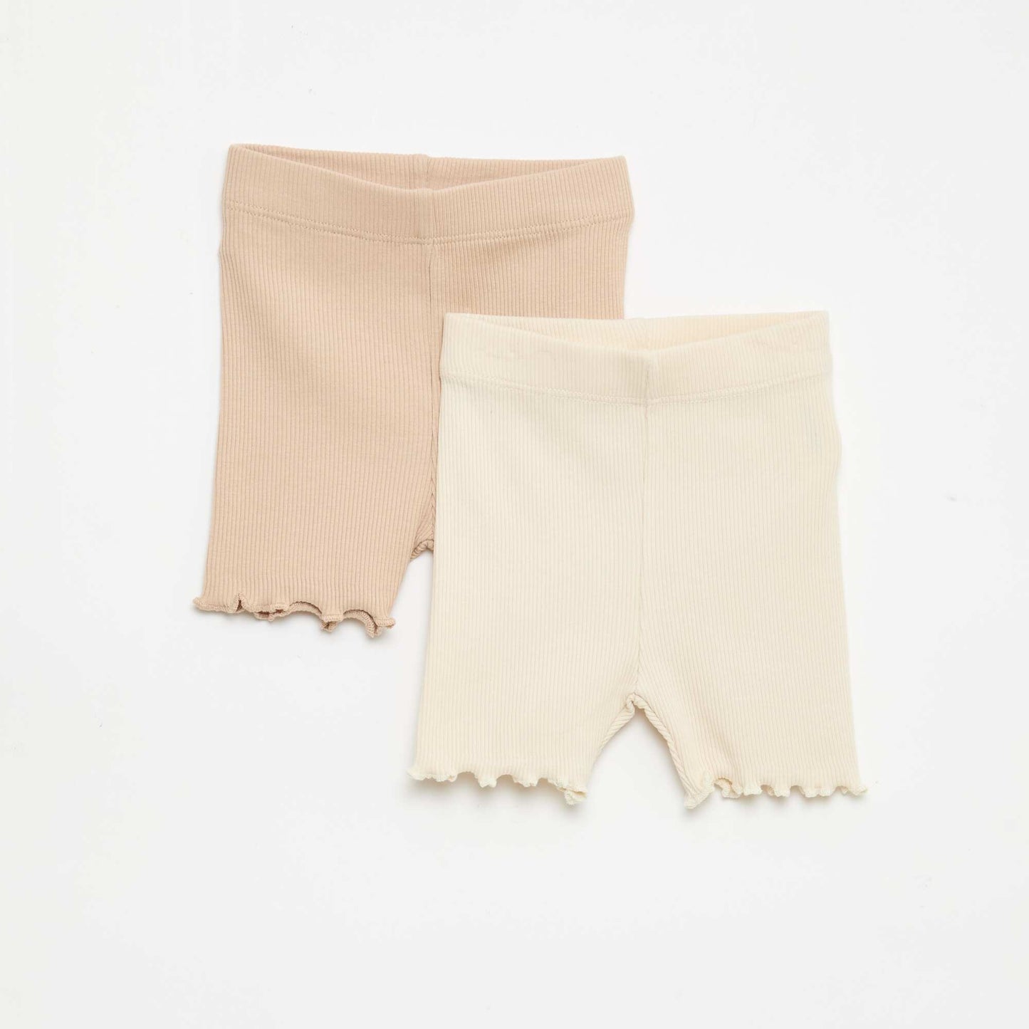 2-Pack Ribbed Leggings BEIGE