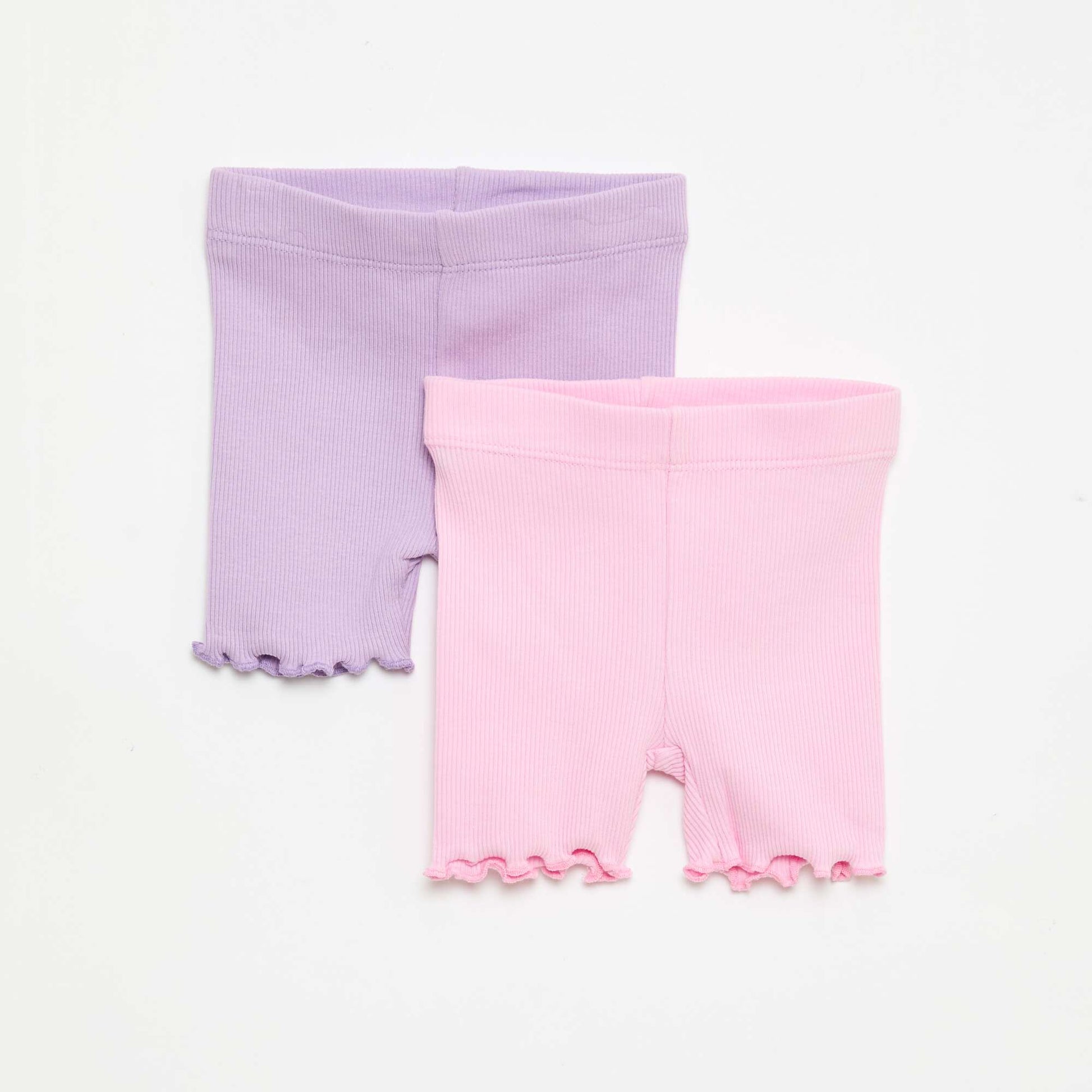 2-Pack Ribbed Leggings PURPLE