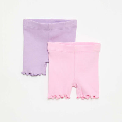 2-Pack Ribbed Leggings PURPLE