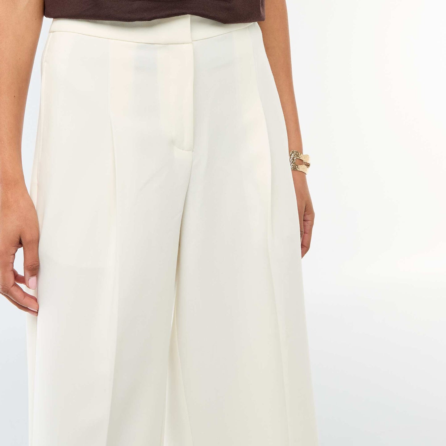 Wide-Leg Dress Pants WHITE