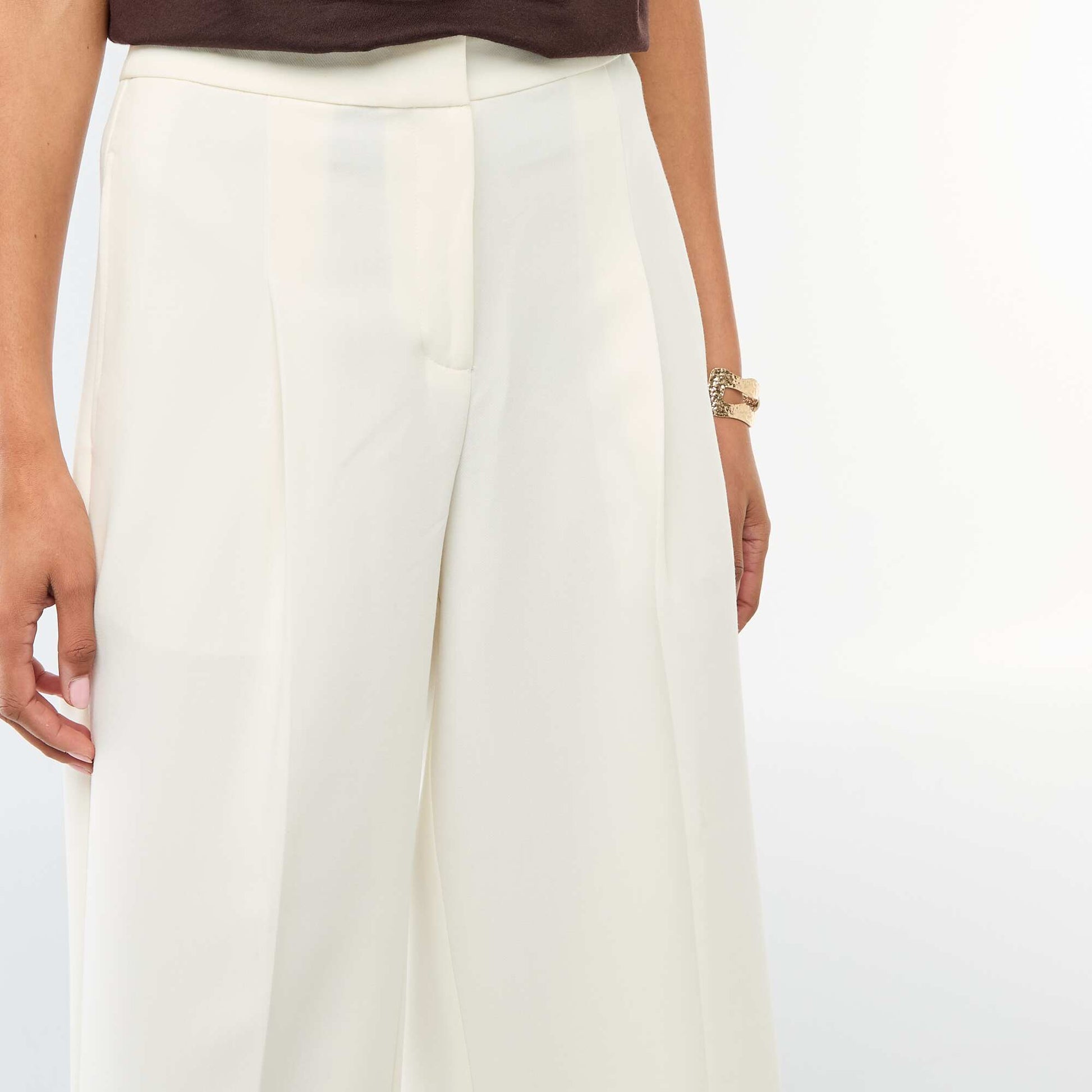 Wide-Leg Dress Pants WHITE