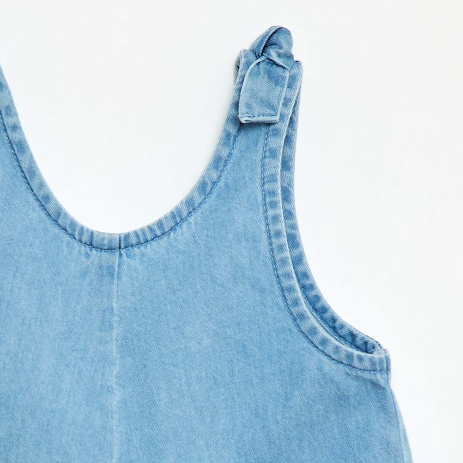 Short Denim Romper BLUE