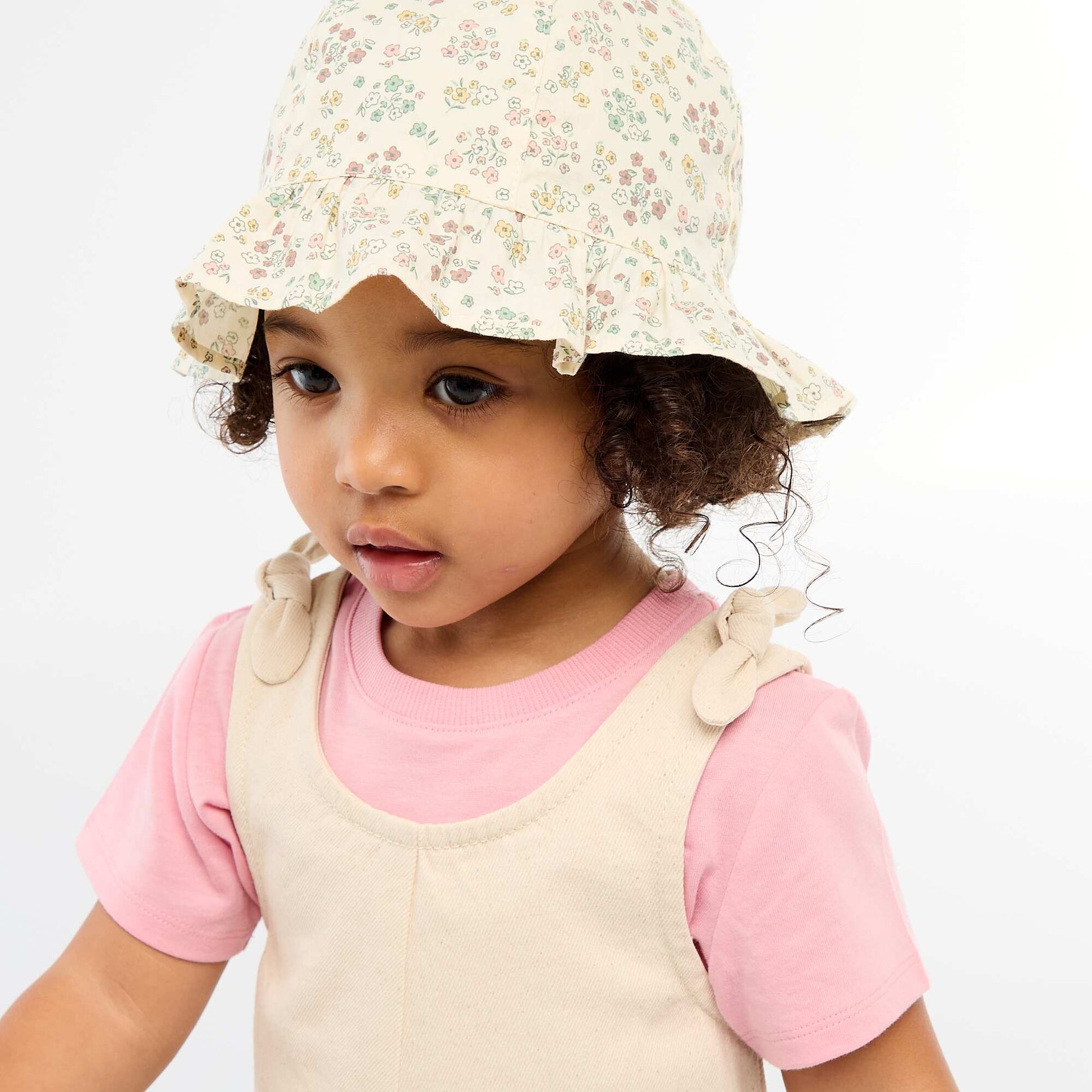 Twill Short Romper with Straps WHITE