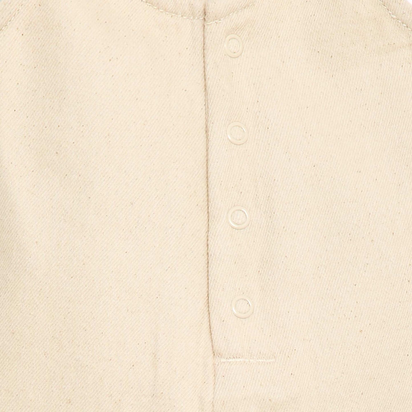 Twill Short Romper with Straps WHITE