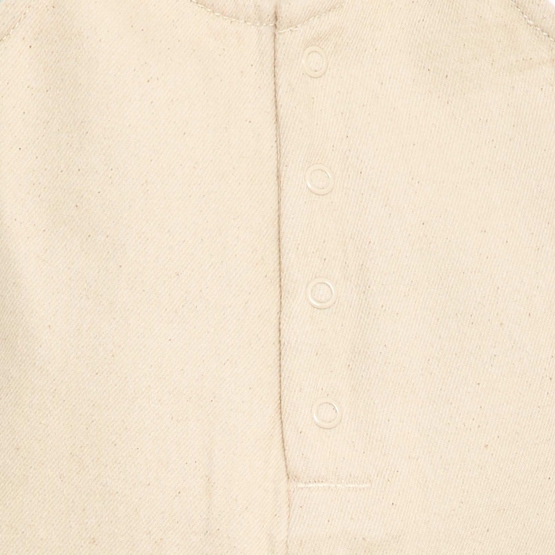 Twill Short Romper with Straps WHITE