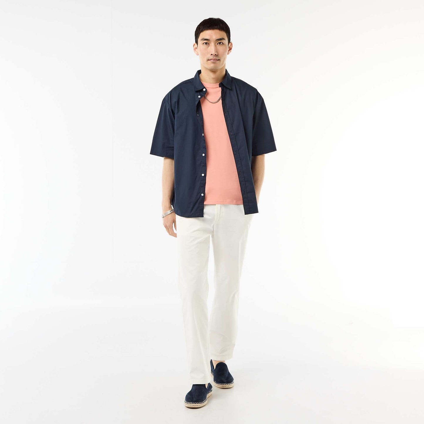 Poplin Short-Sleeved Shirt BLUE