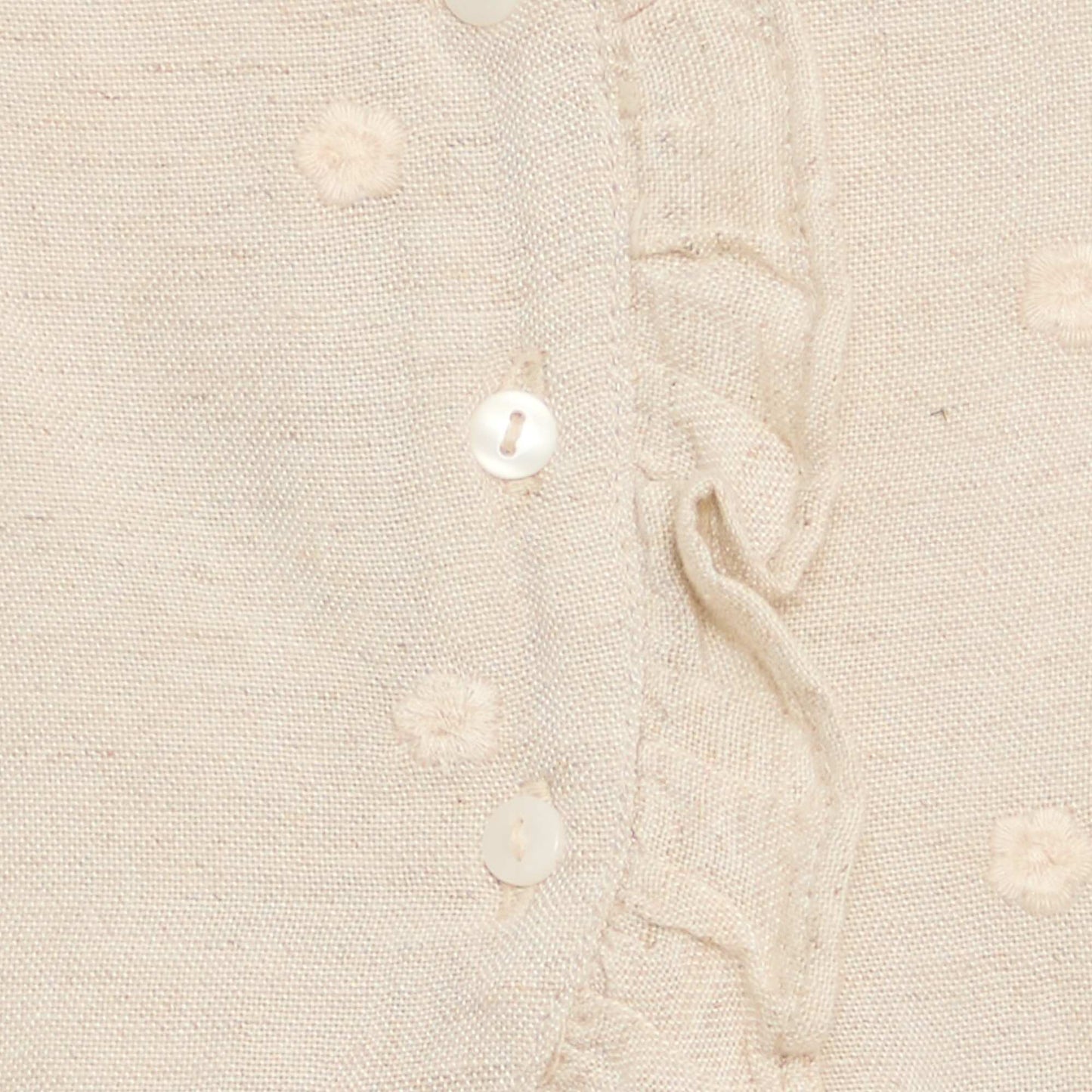 Embroidered Sleeveless Blouse BEIGE