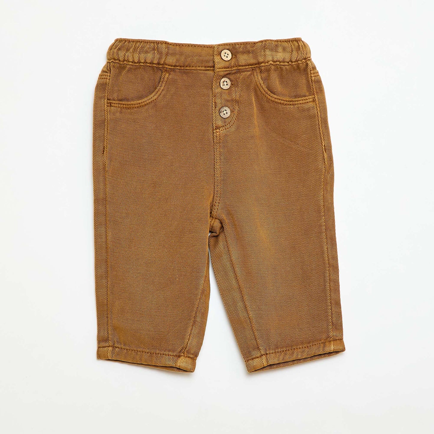 Relaxed Fit Soft Fabric Plain Trousers BROWN