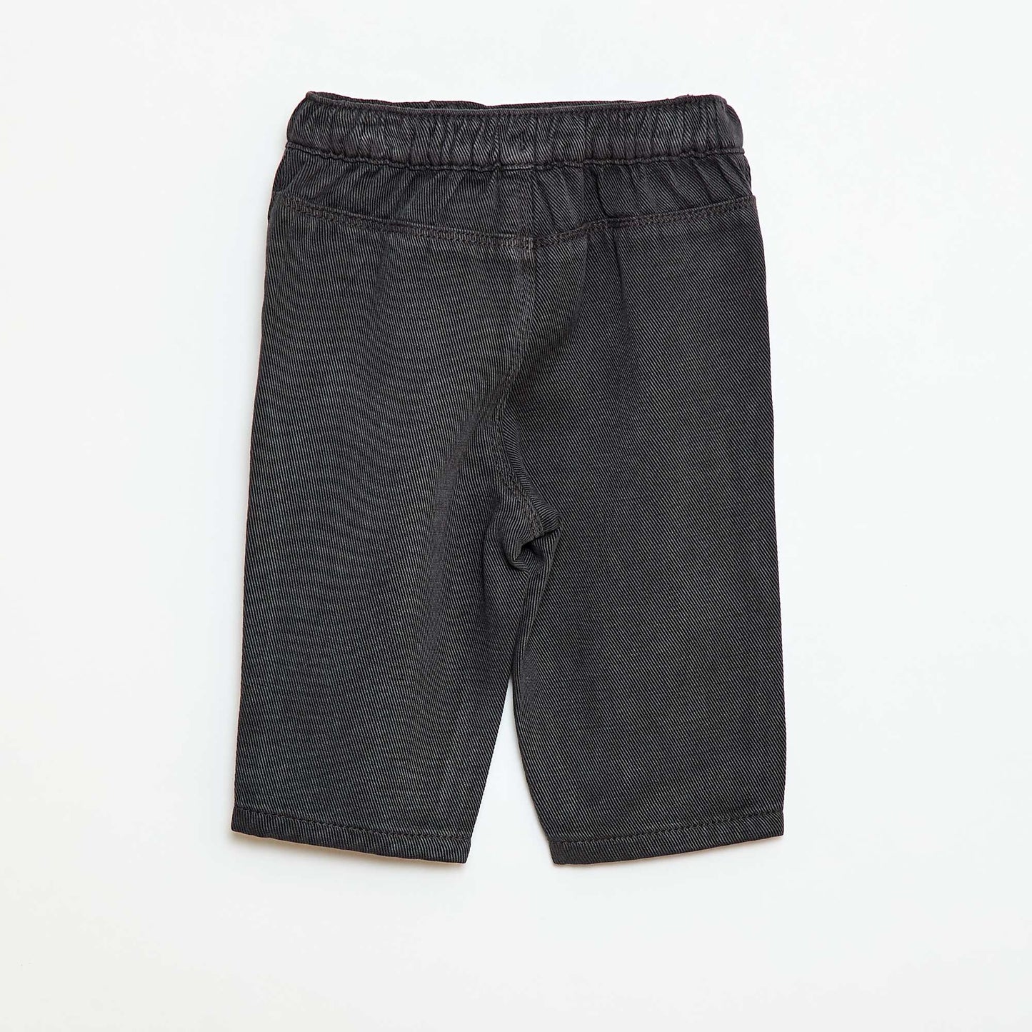Relaxed Fit Soft Fabric Plain Trousers BLACK