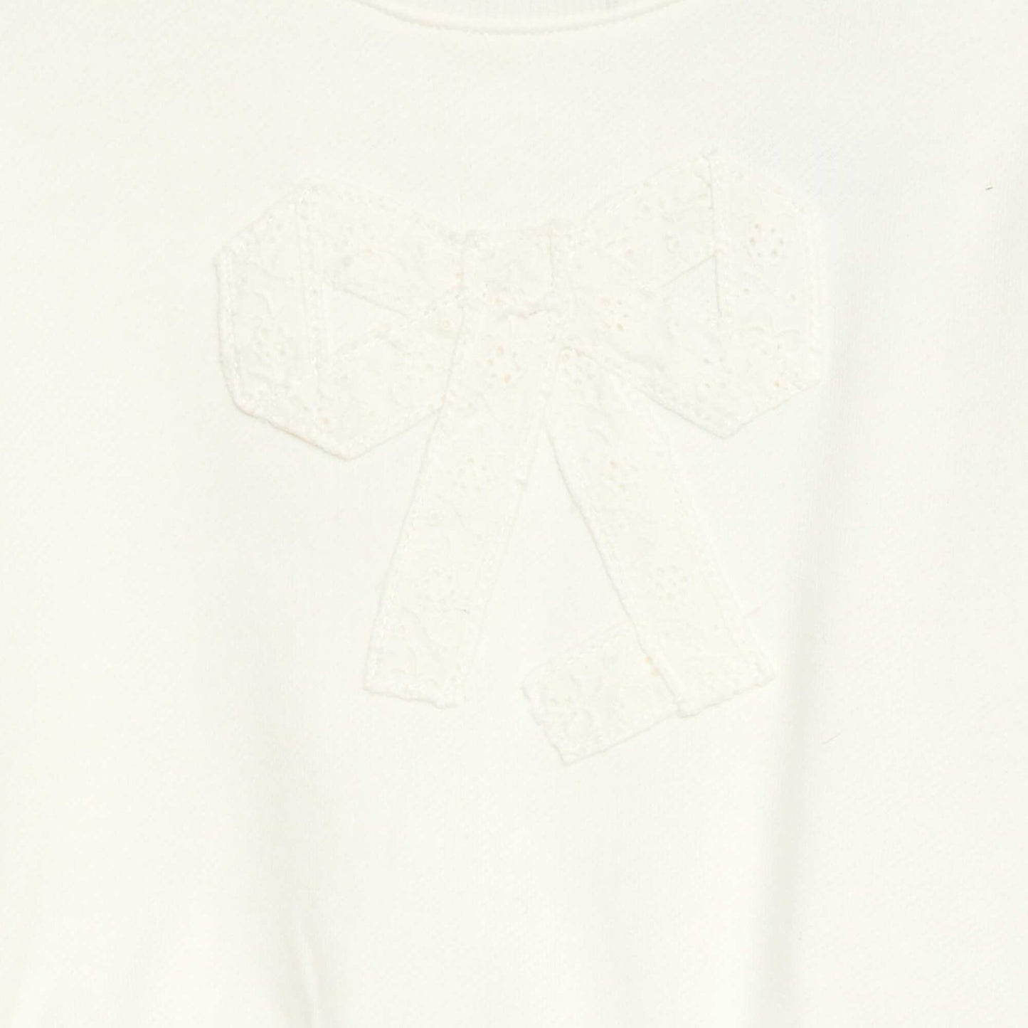 Cotton Sweatshirt with Front Graphic WHITE