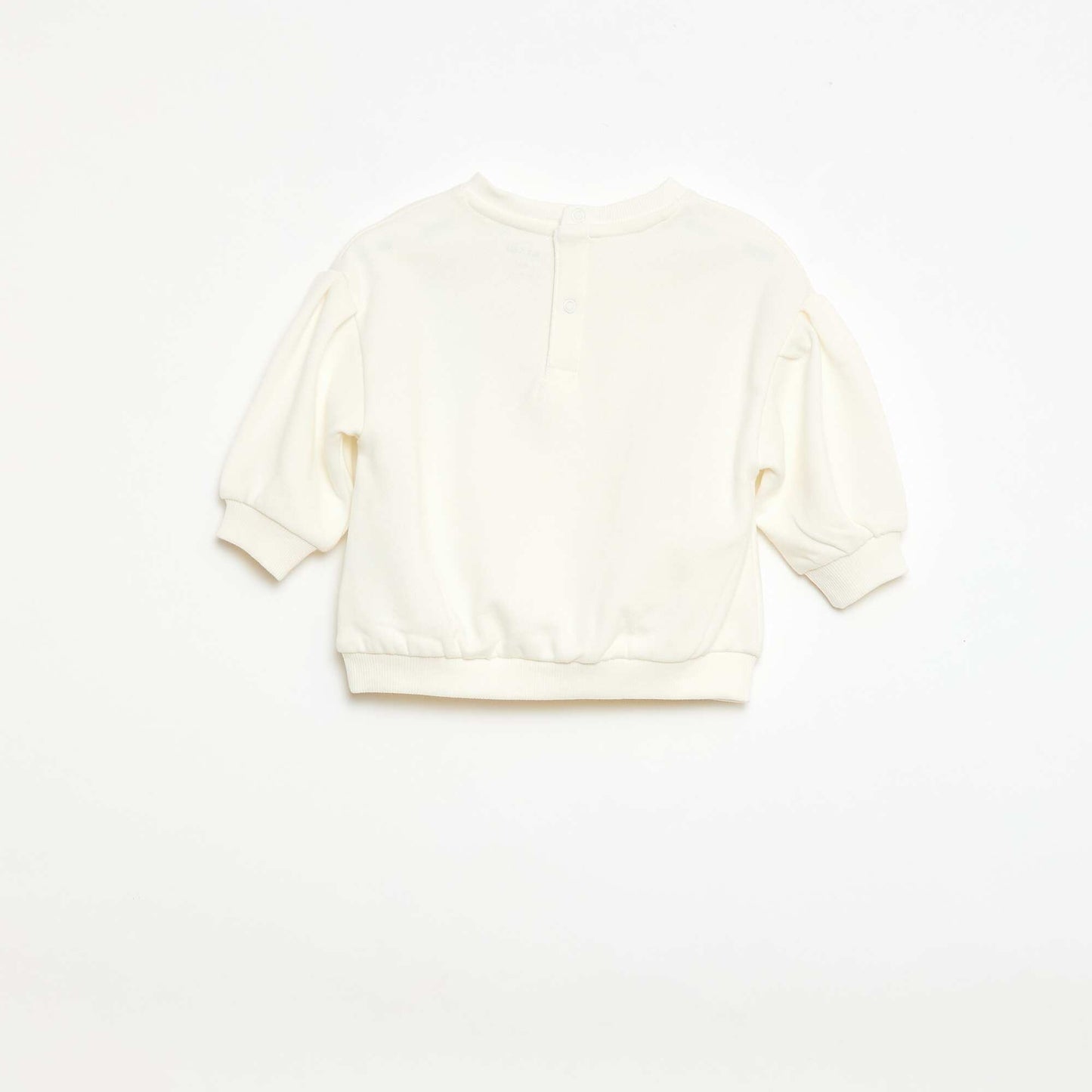 Cotton Sweatshirt with Front Graphic WHITE