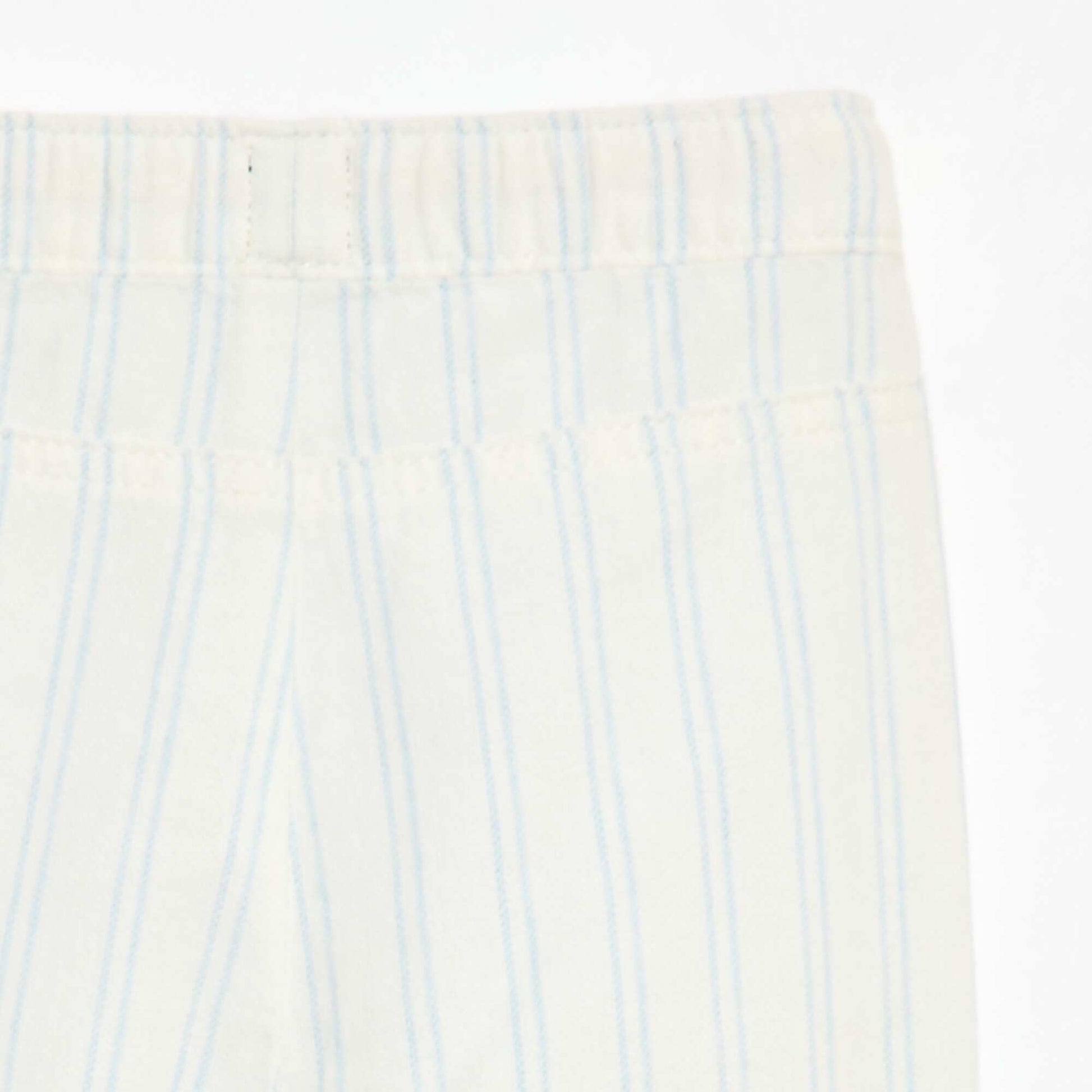 White Trousers with Thin Stripes WHITE