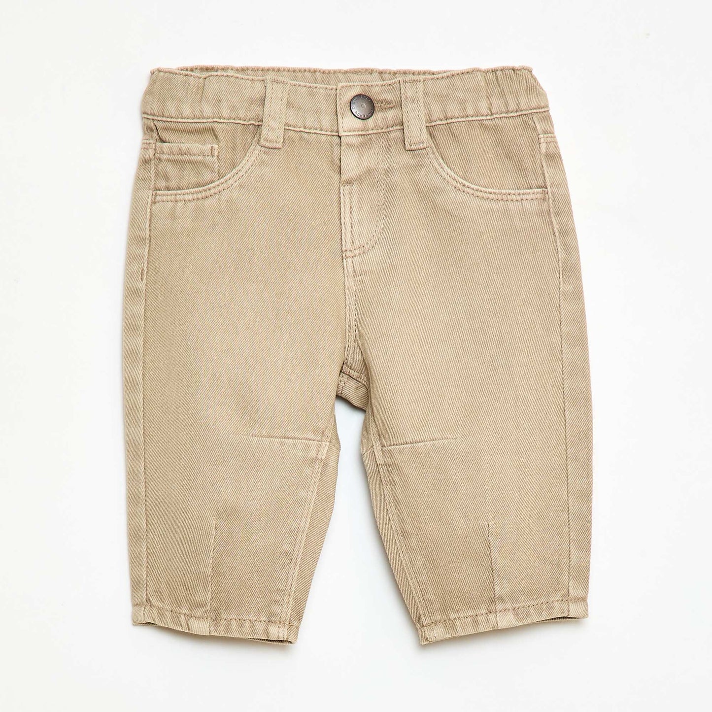 Cotton twill paperbag trousers BEIGE