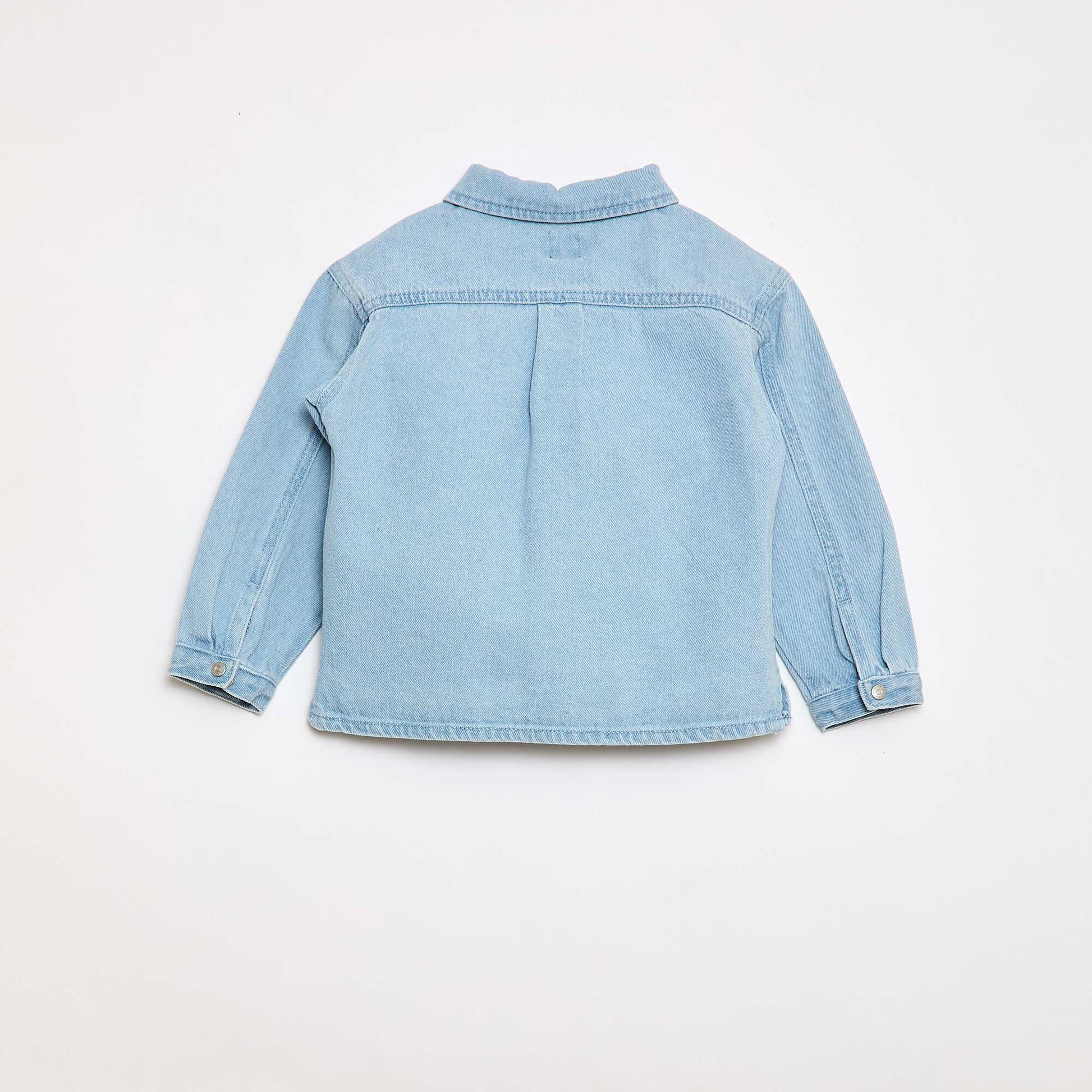 Regular Fit Denim Shirt in Cotton BLUE