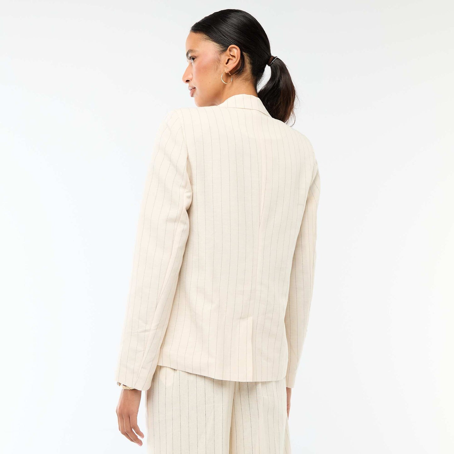 Mid-Length Blazer Jacket BEIGE