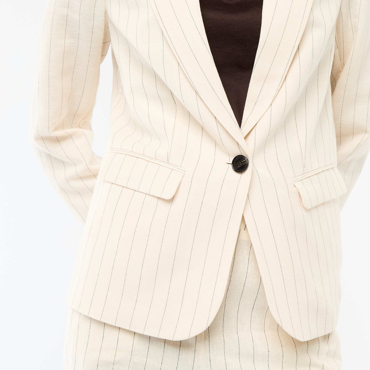 Mid-Length Blazer Jacket BEIGE