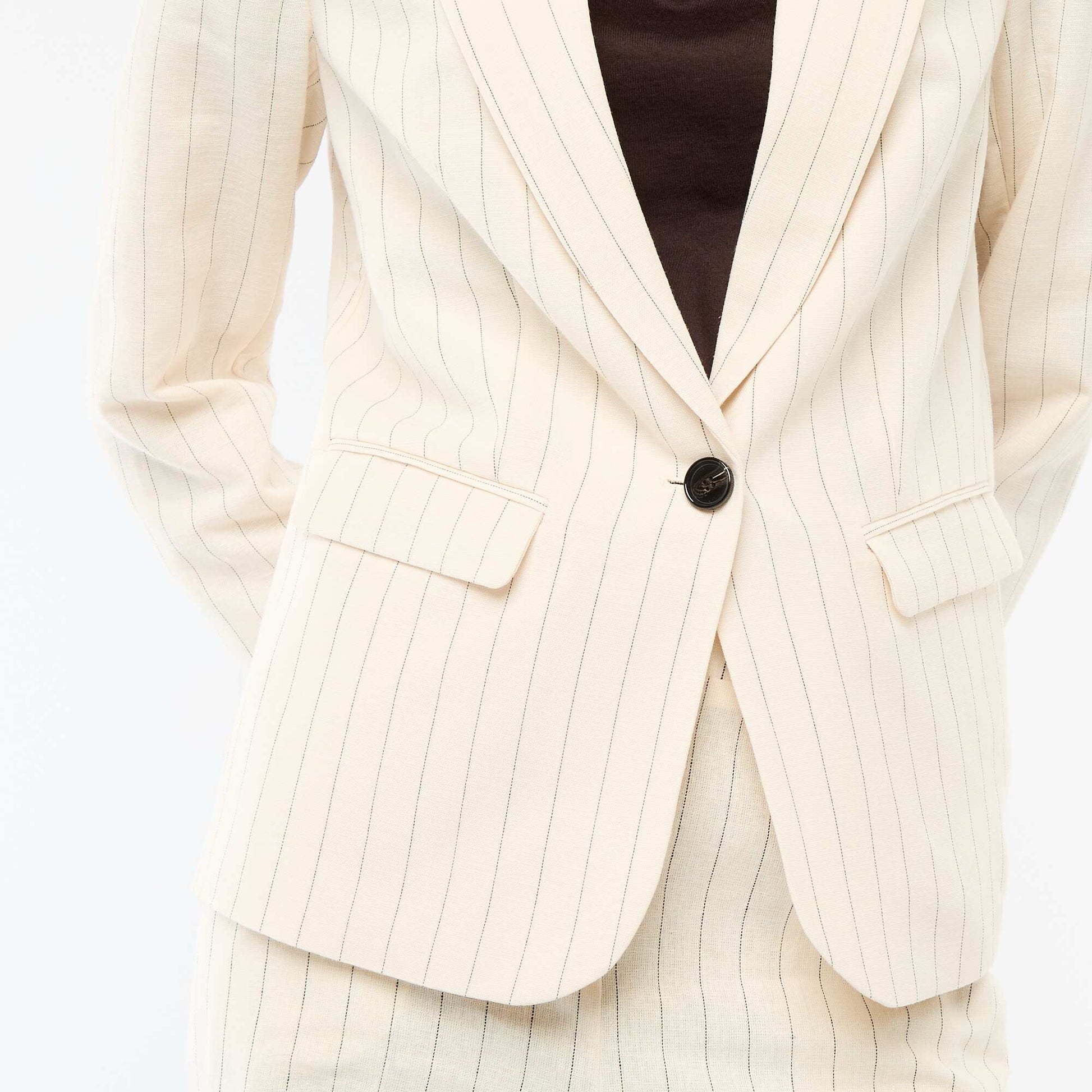 Mid-Length Blazer Jacket BEIGE