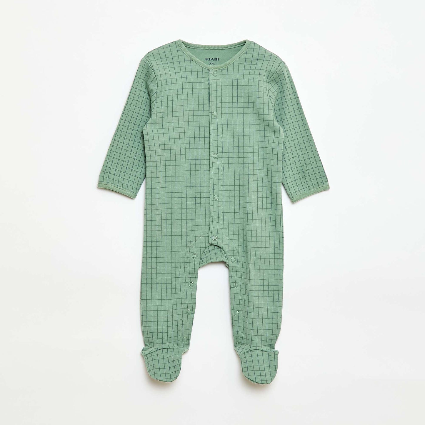 Pyjama Sleepsuit Set with Feet GREEN