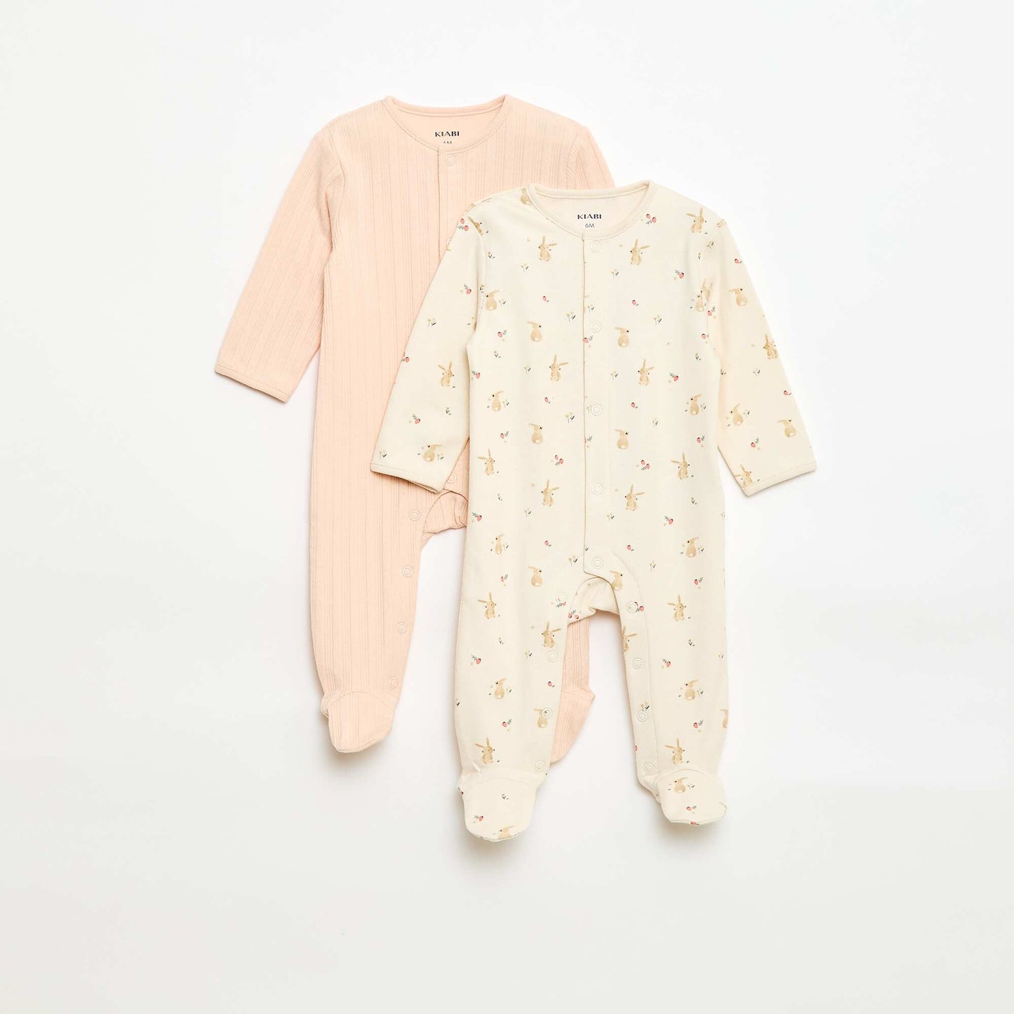 Pyjama Sleepsuit Set with Feet WHITE