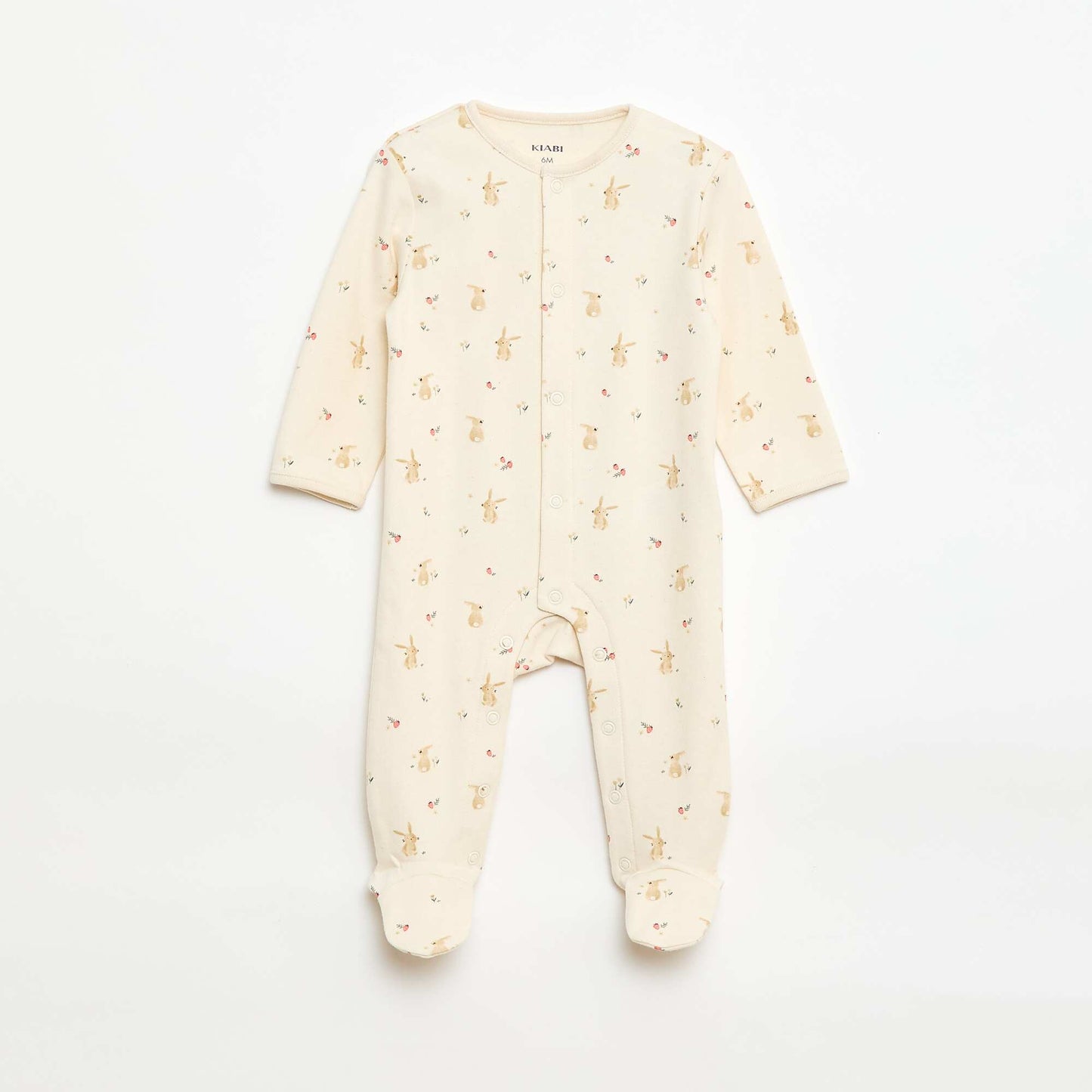 Pyjama Sleepsuit Set with Feet WHITE