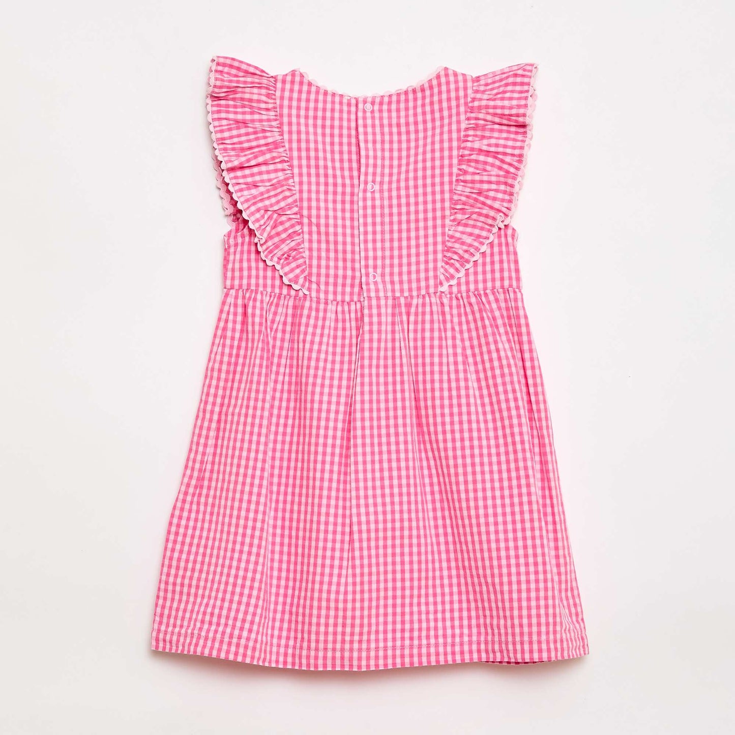 Short-Sleeved Ruffle Dress PINK