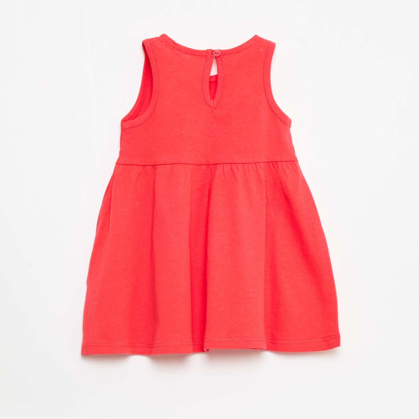 Sleeveless dress with message RED