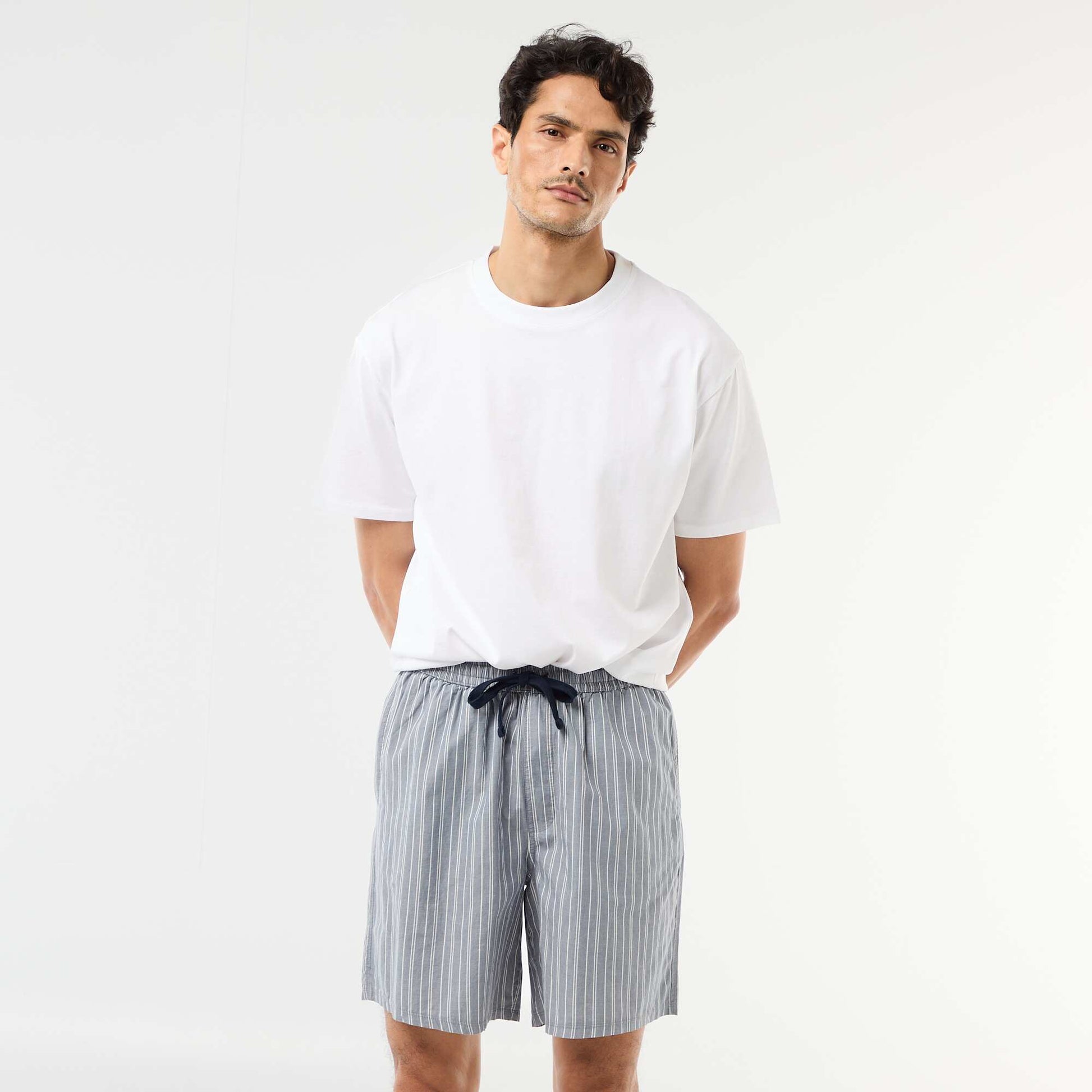 Two-Pack Night Shorts with Pockets GREY