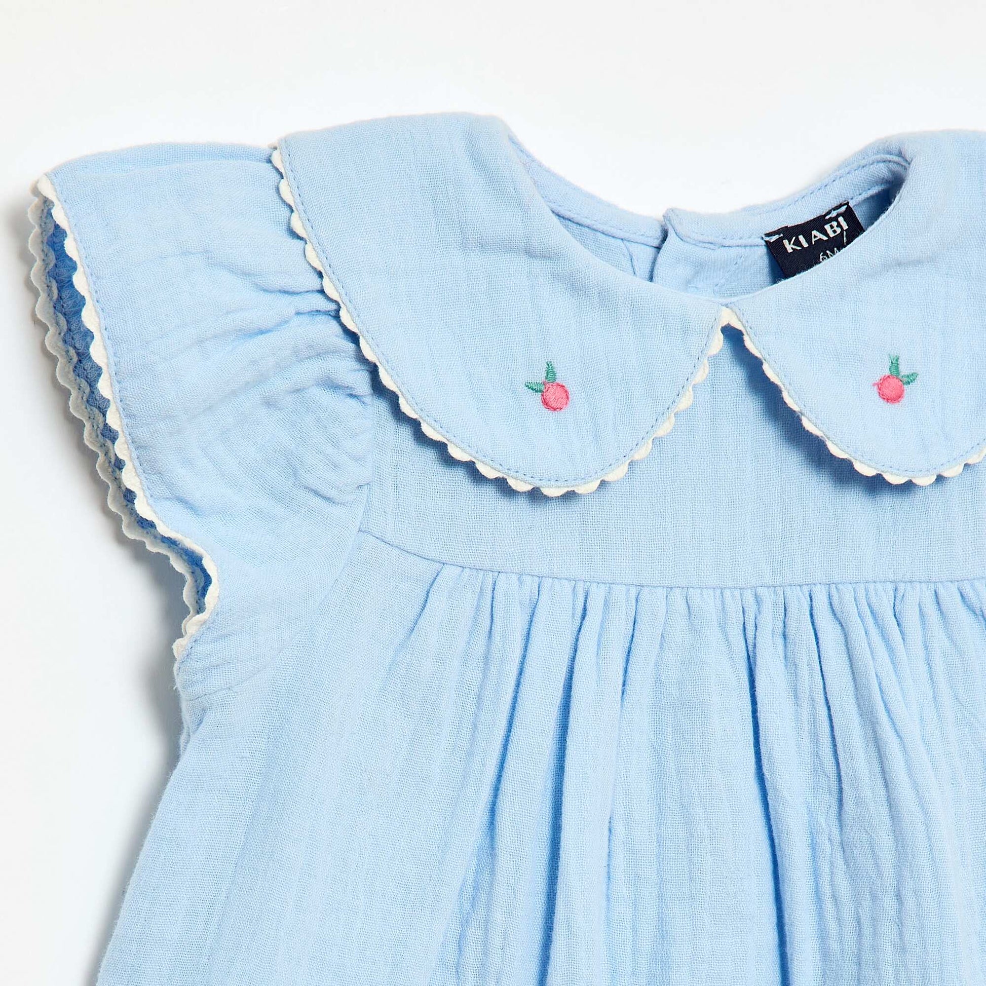 2-piece set - Short-sleeved dress + bloomers BLUE