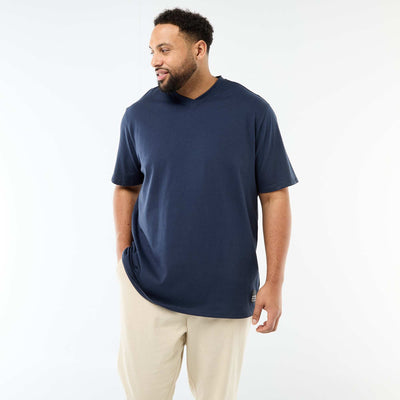 Short-Sleeve Jersey Knit T-Shirt BLUE