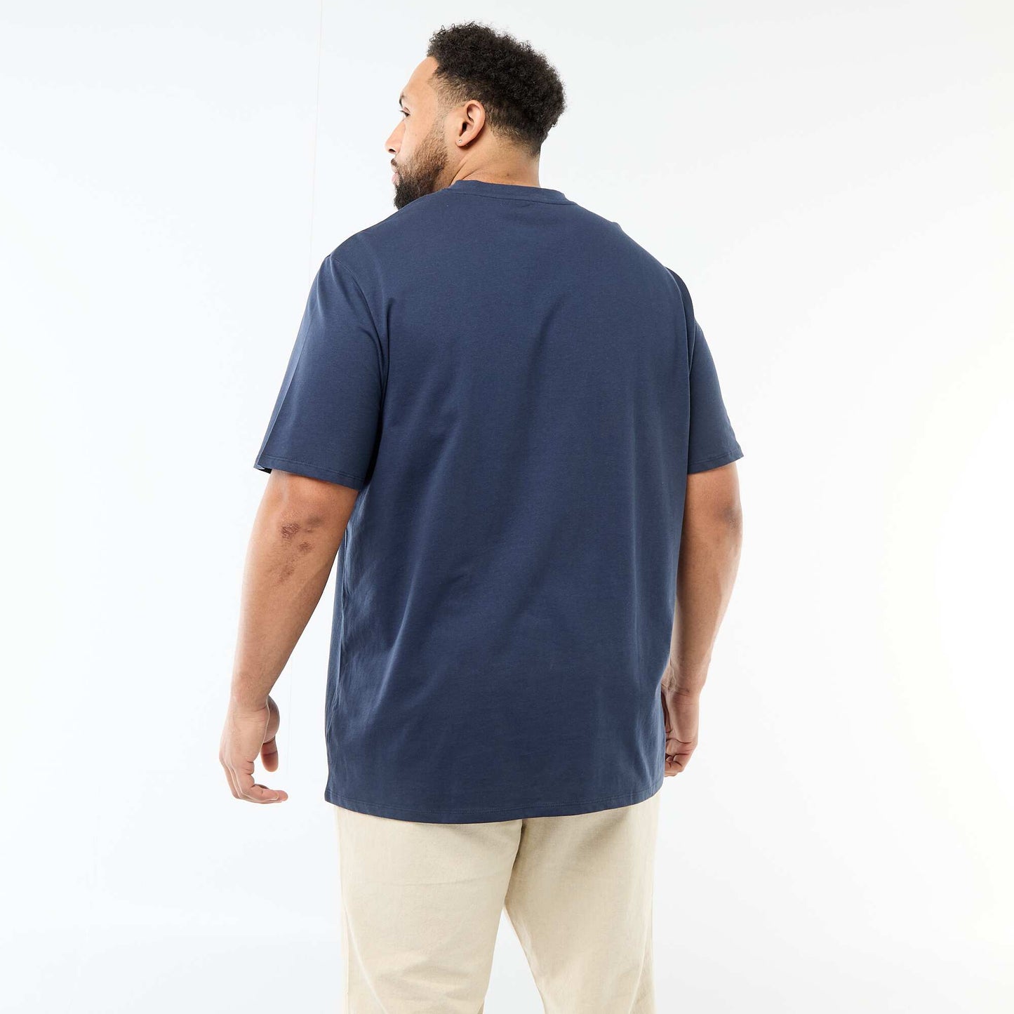 Short-Sleeve Jersey Knit T-Shirt BLUE