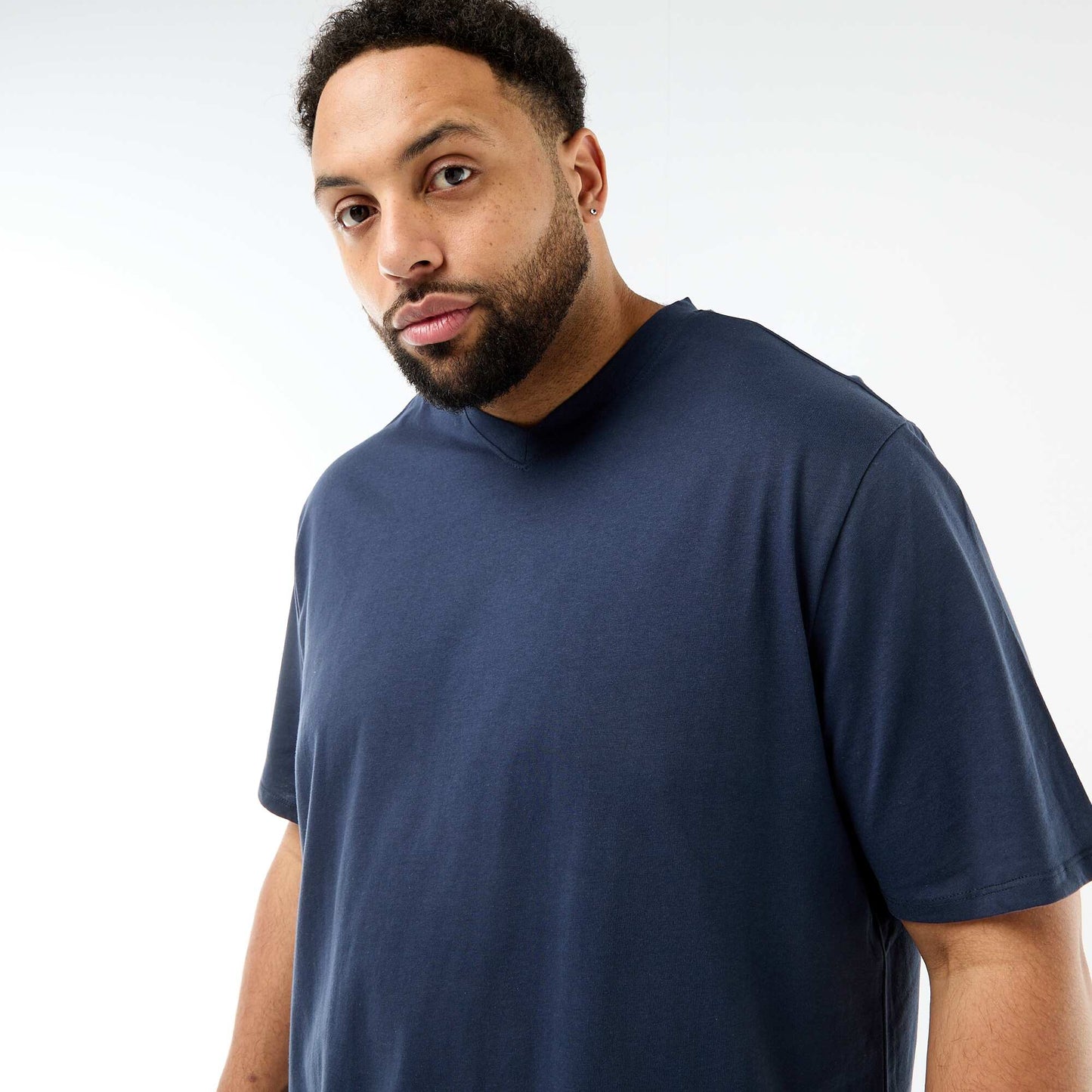 Short-Sleeve Jersey Knit T-Shirt BLUE