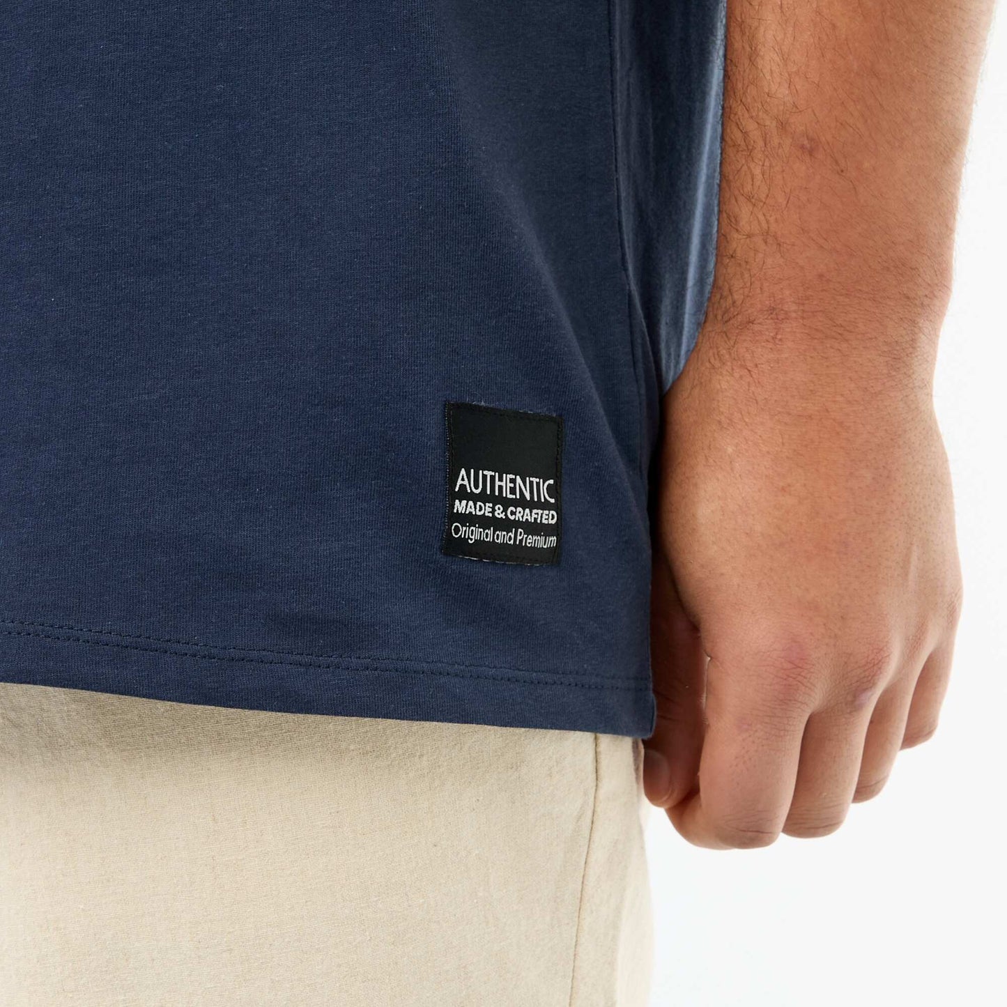 Short-Sleeve Jersey Knit T-Shirt BLUE