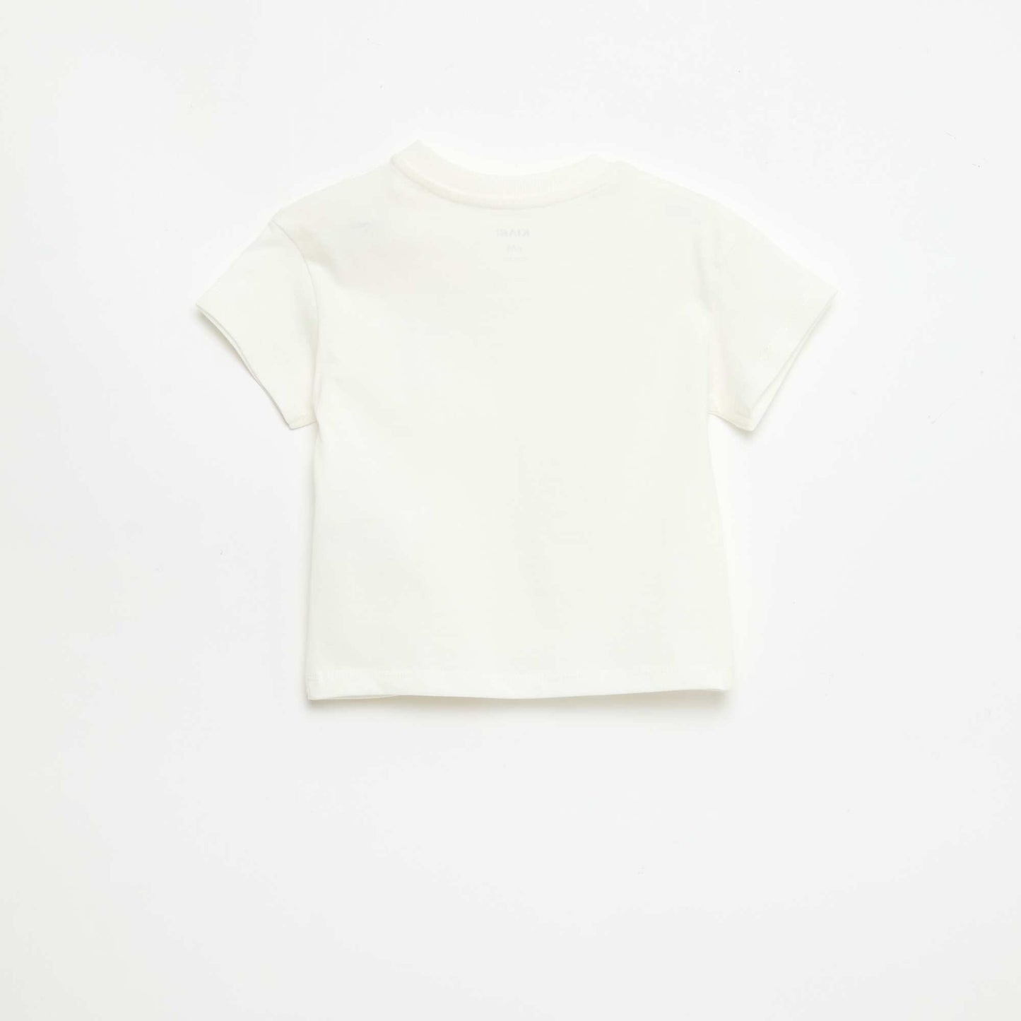 Short-sleeved cotton jersey T-shirt with chest patch RED