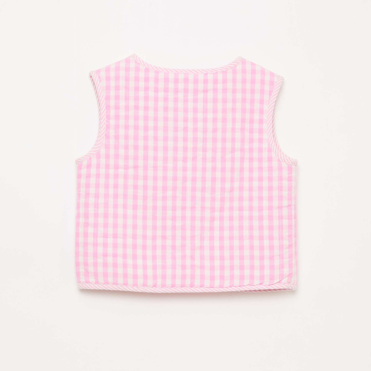 Reversible Poplin Sleeveless Vest PINK