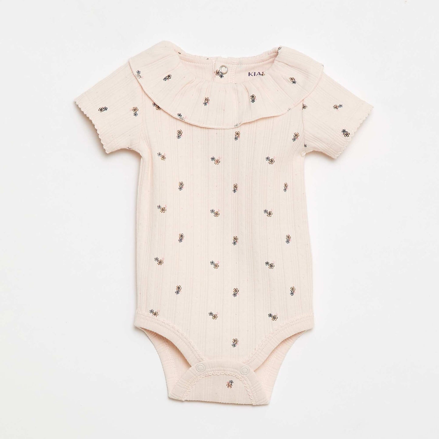 2-Pack of Ruffled Collar Bodysuits WHITE