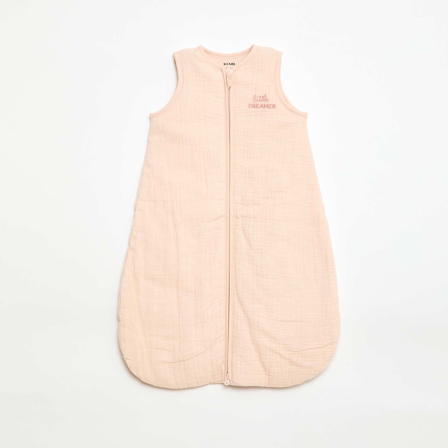 Sleeveless Zipped Cotton Sleep Sack PINK