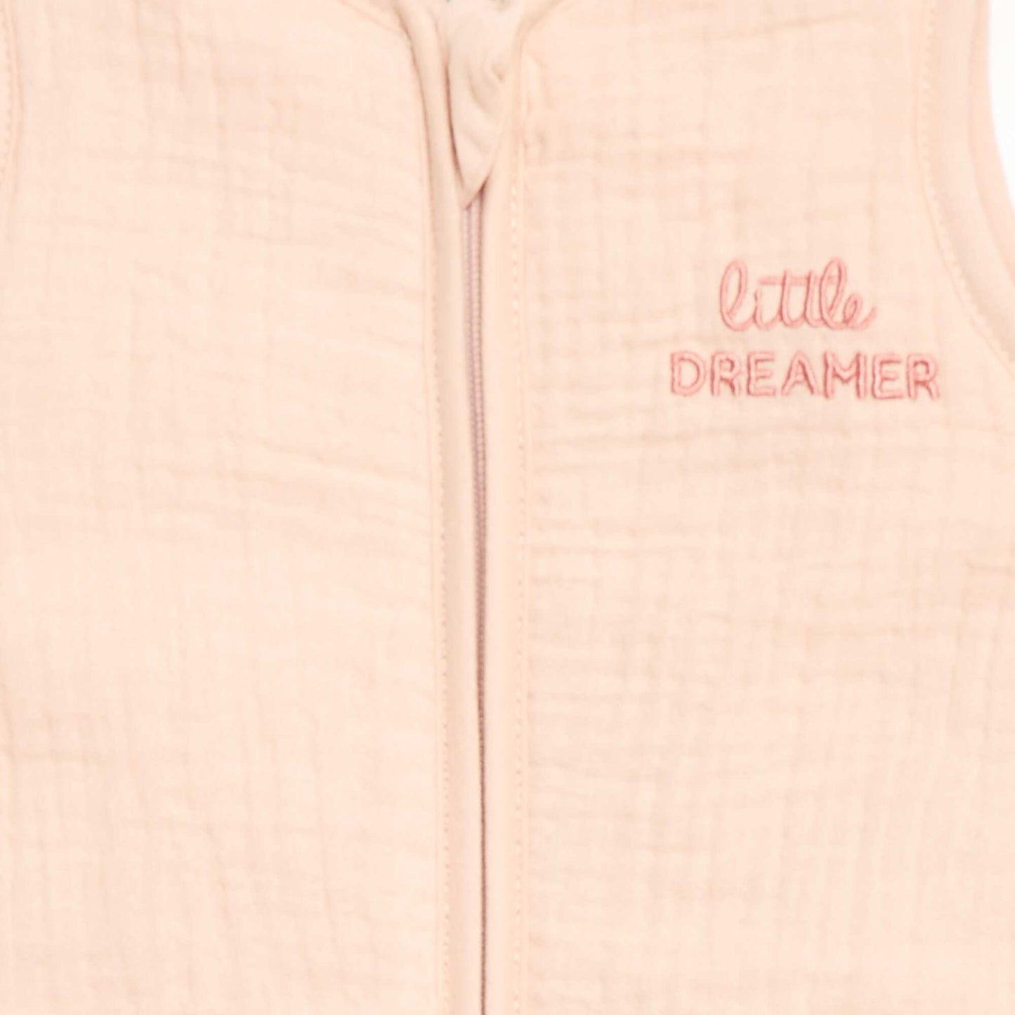 Sleeveless Zipped Cotton Sleep Sack PINK