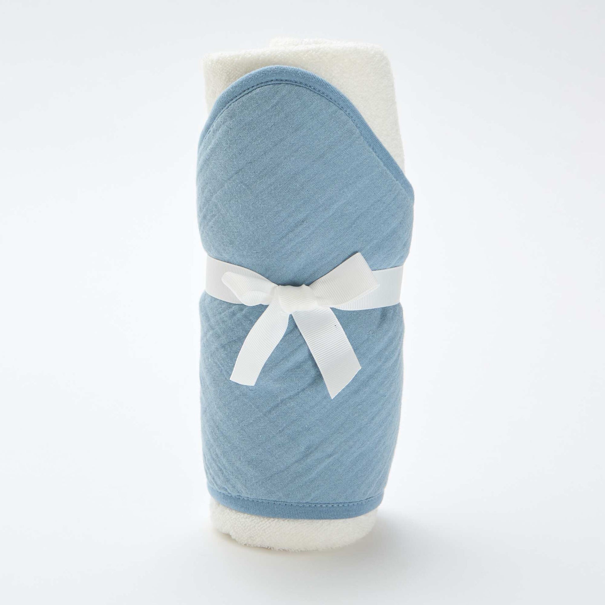 Cotton Baby Bath Cape BLUE