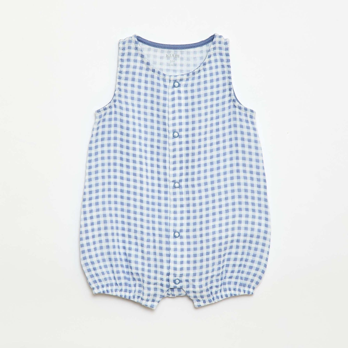 Cotton Gauze Sleepsuit Romper BLUE