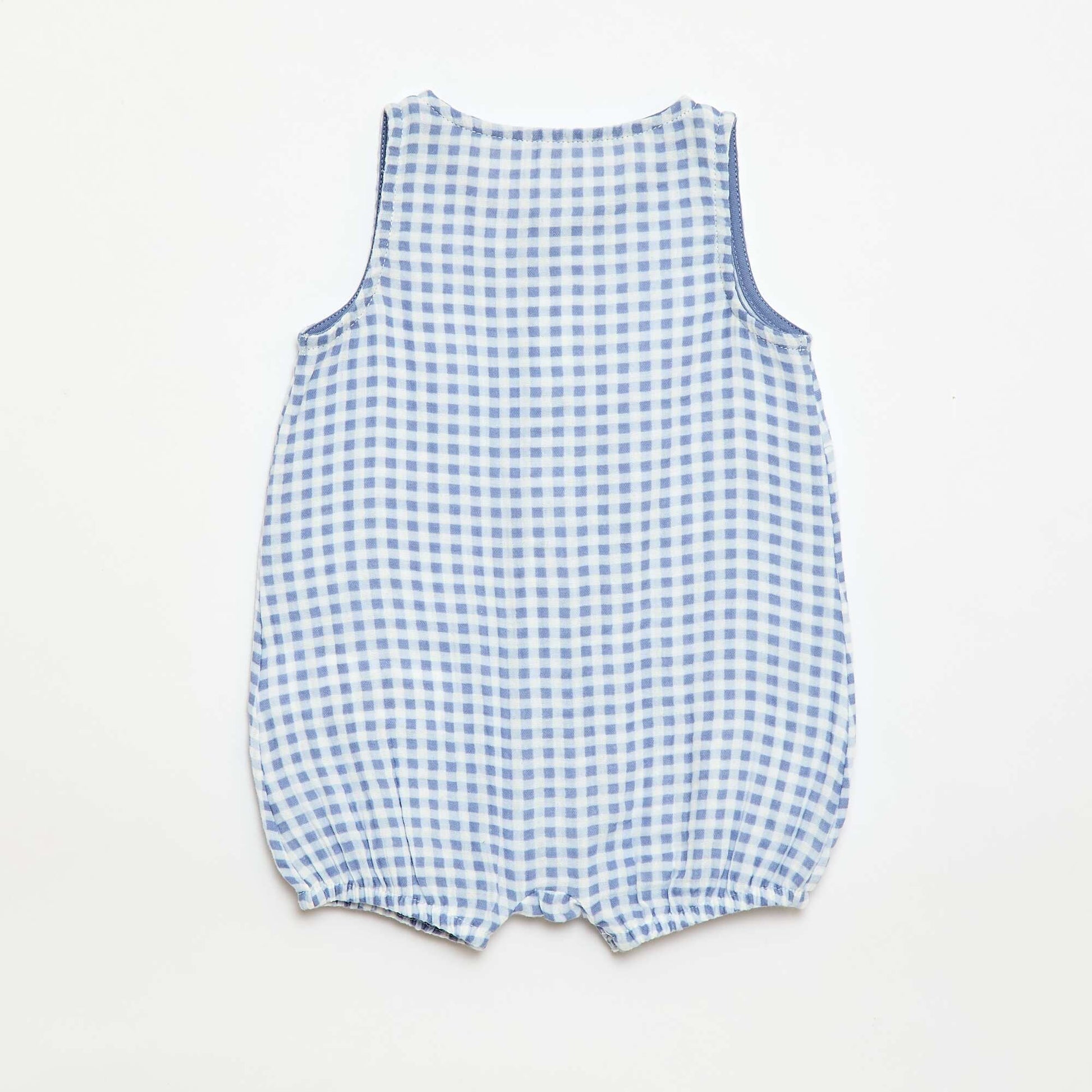 Cotton Gauze Sleepsuit Romper BLUE