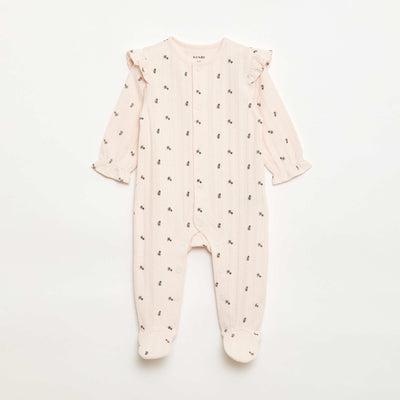 Footed Pajamas with Front Opening PINK