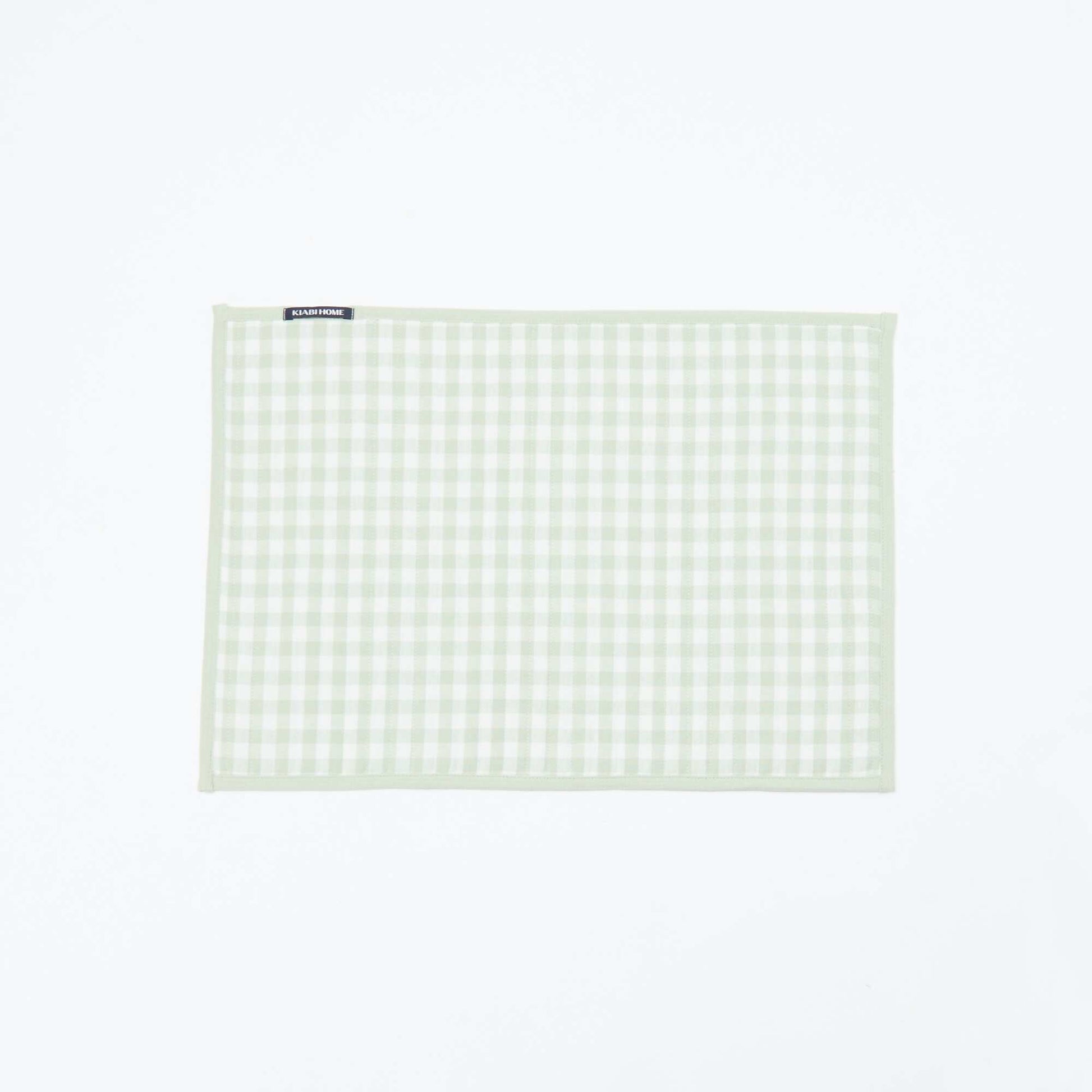 Set of 2 Checkered Placemats GREEN