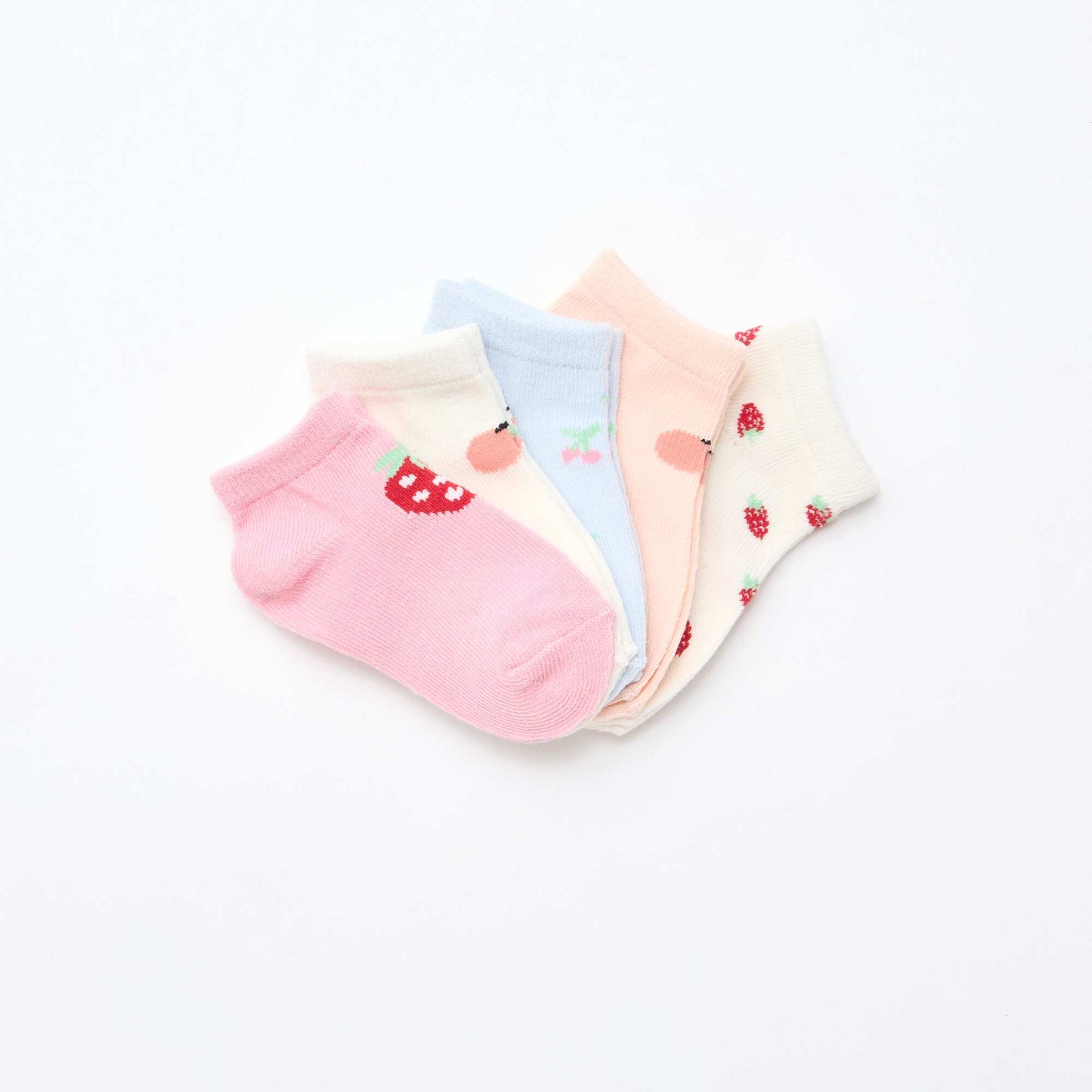 Pack of 5 Invisible Socks ORANGE