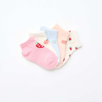 Pack of 5 Invisible Socks ORANGE